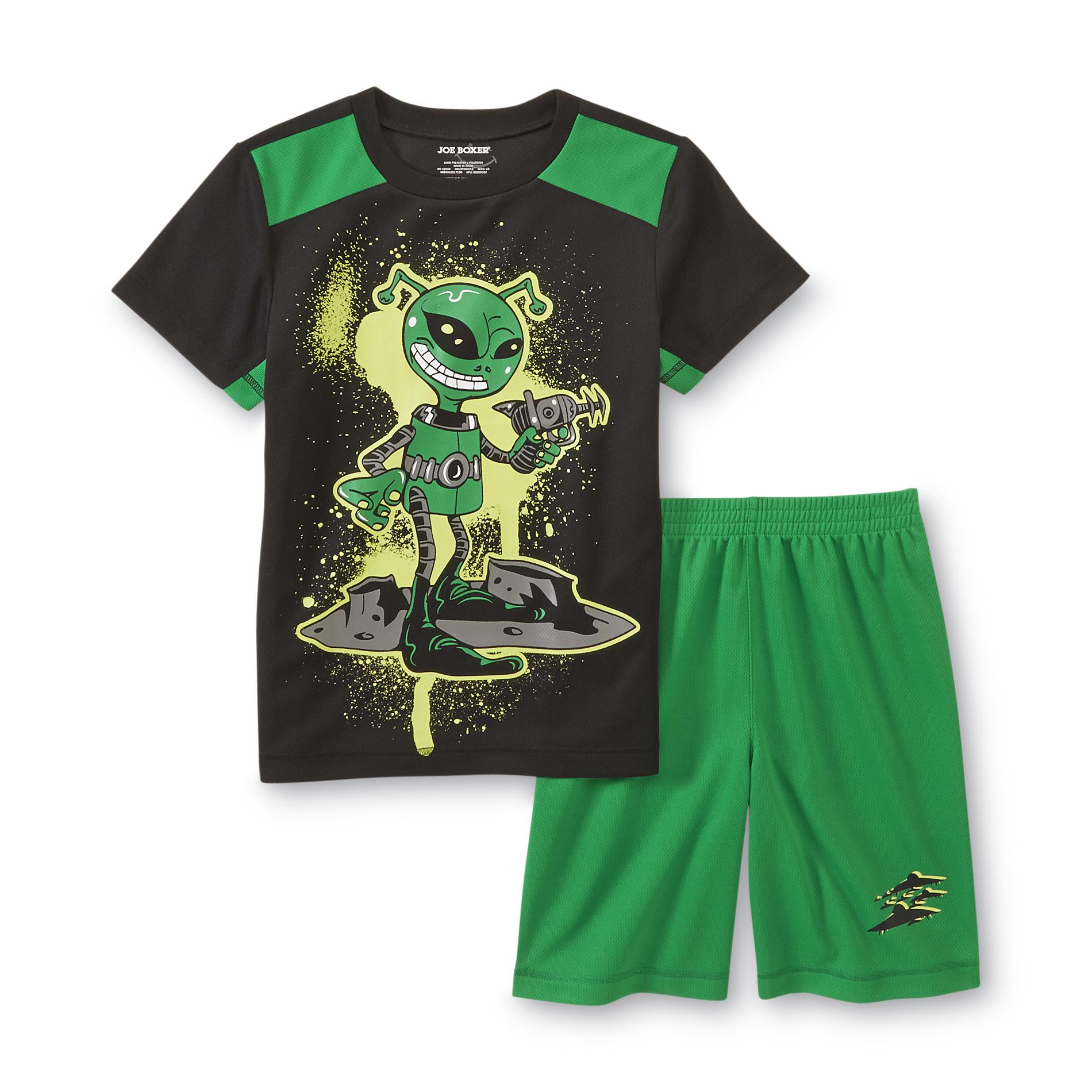 Joe Boxer Boy's Athletic T-Shirt & Shorts - Alien