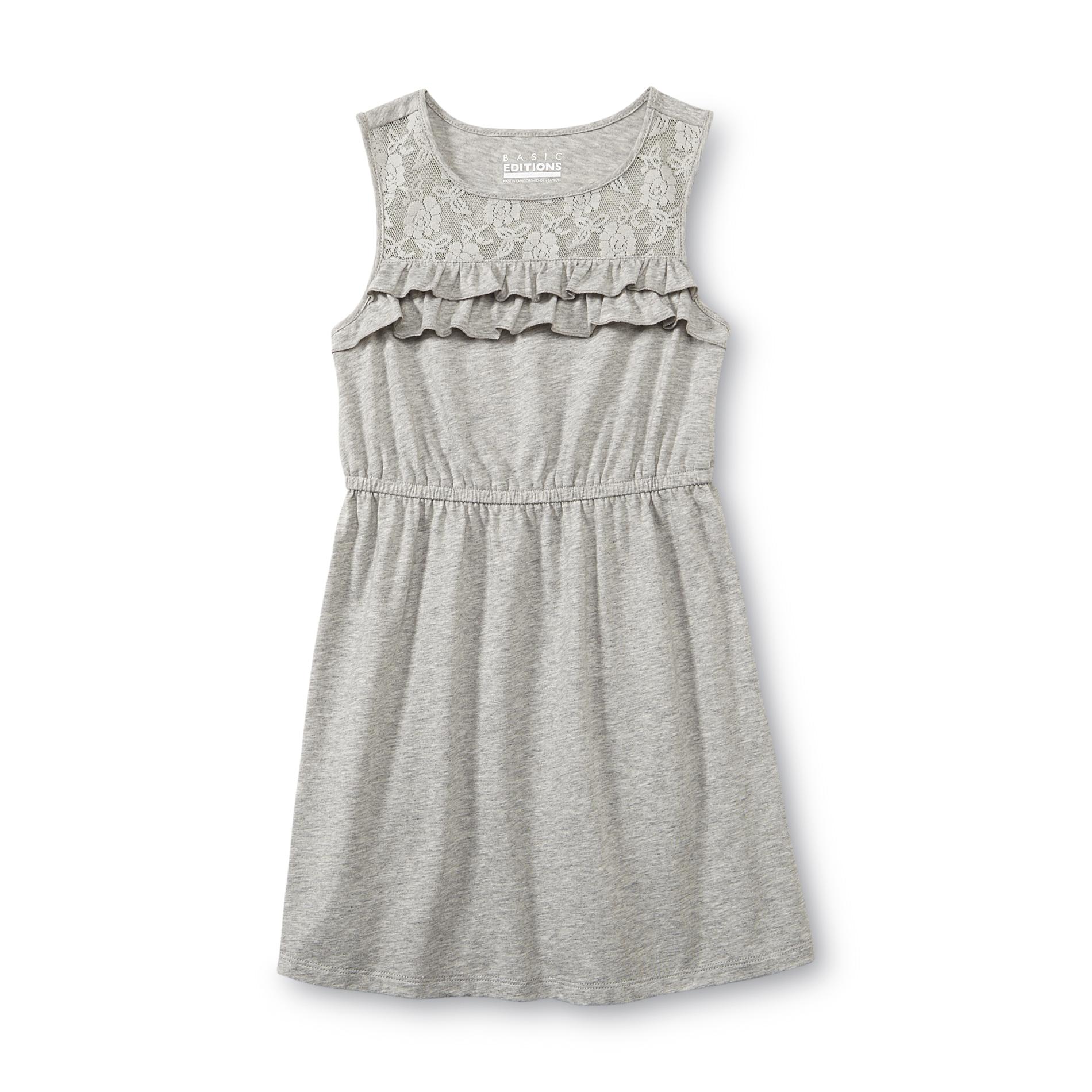 Basic Editions Girl's Sleeveless Jersey Knit Dress