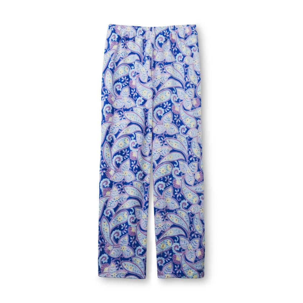 Pink K Women's Fleece Pajama Top & Pants - Paisley