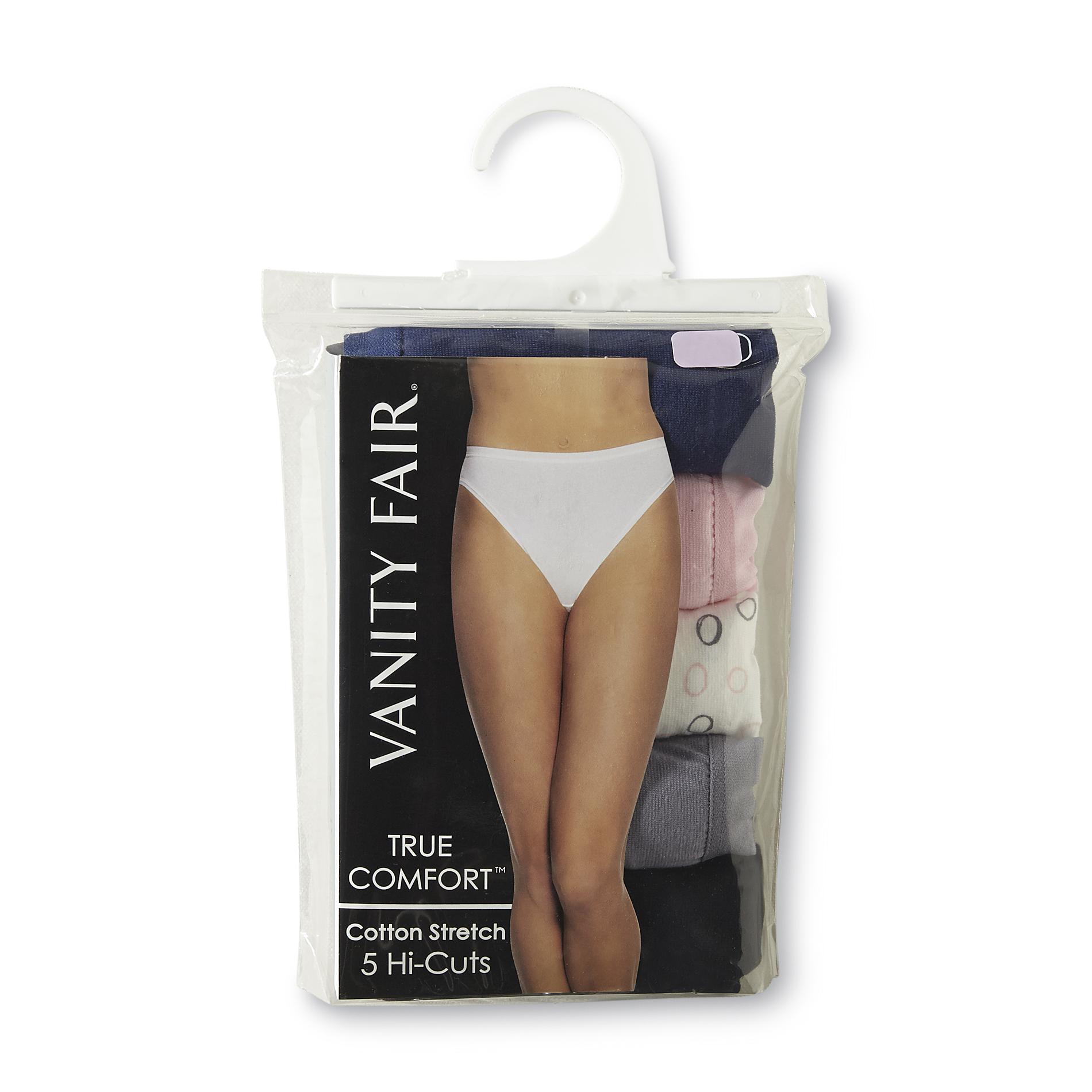 Vanity Fair Women's 5-Pairs True Comfort Hi-Cut Brief Panties