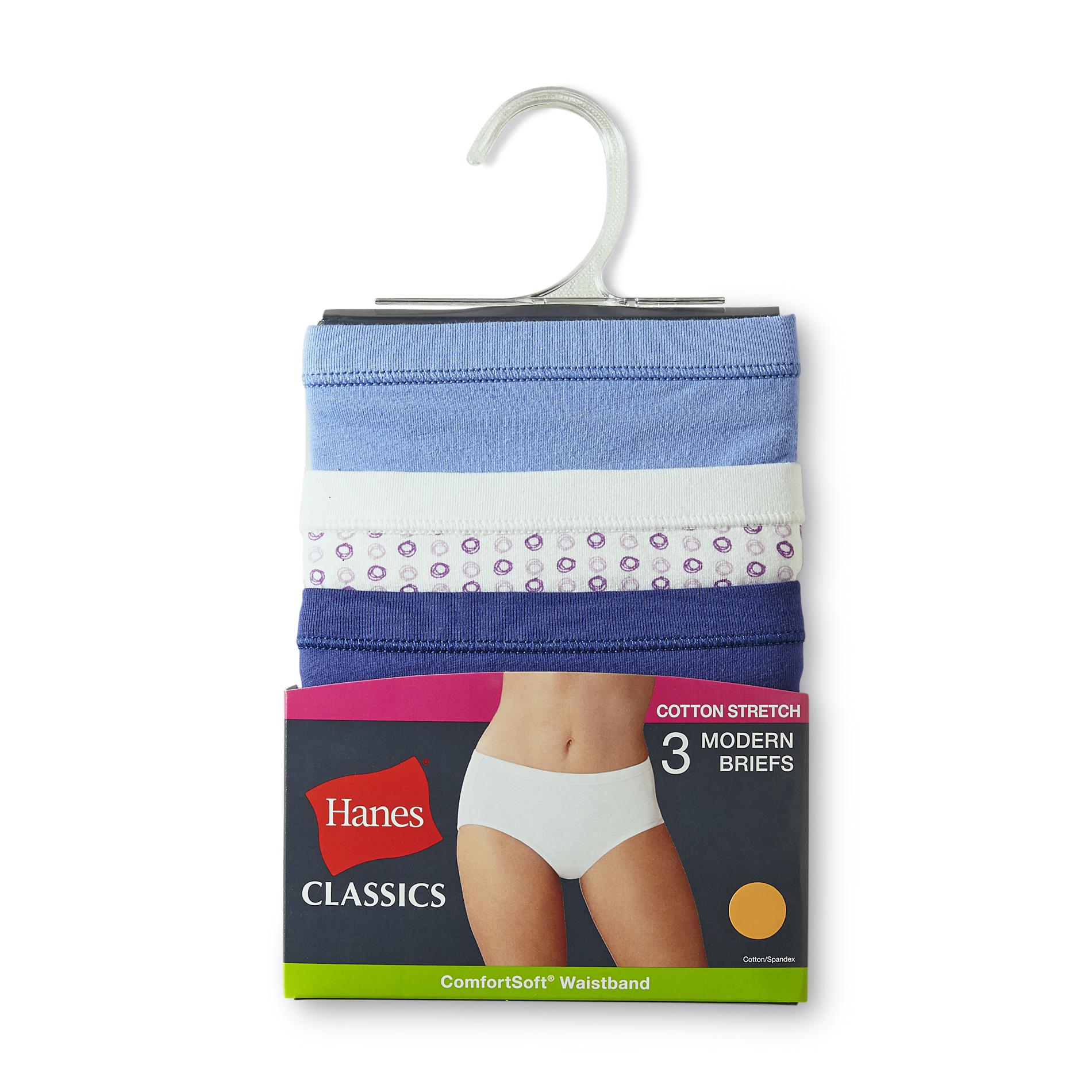 Hanes Women's 3-Pairs ComfortSoft Modern Brief Panties