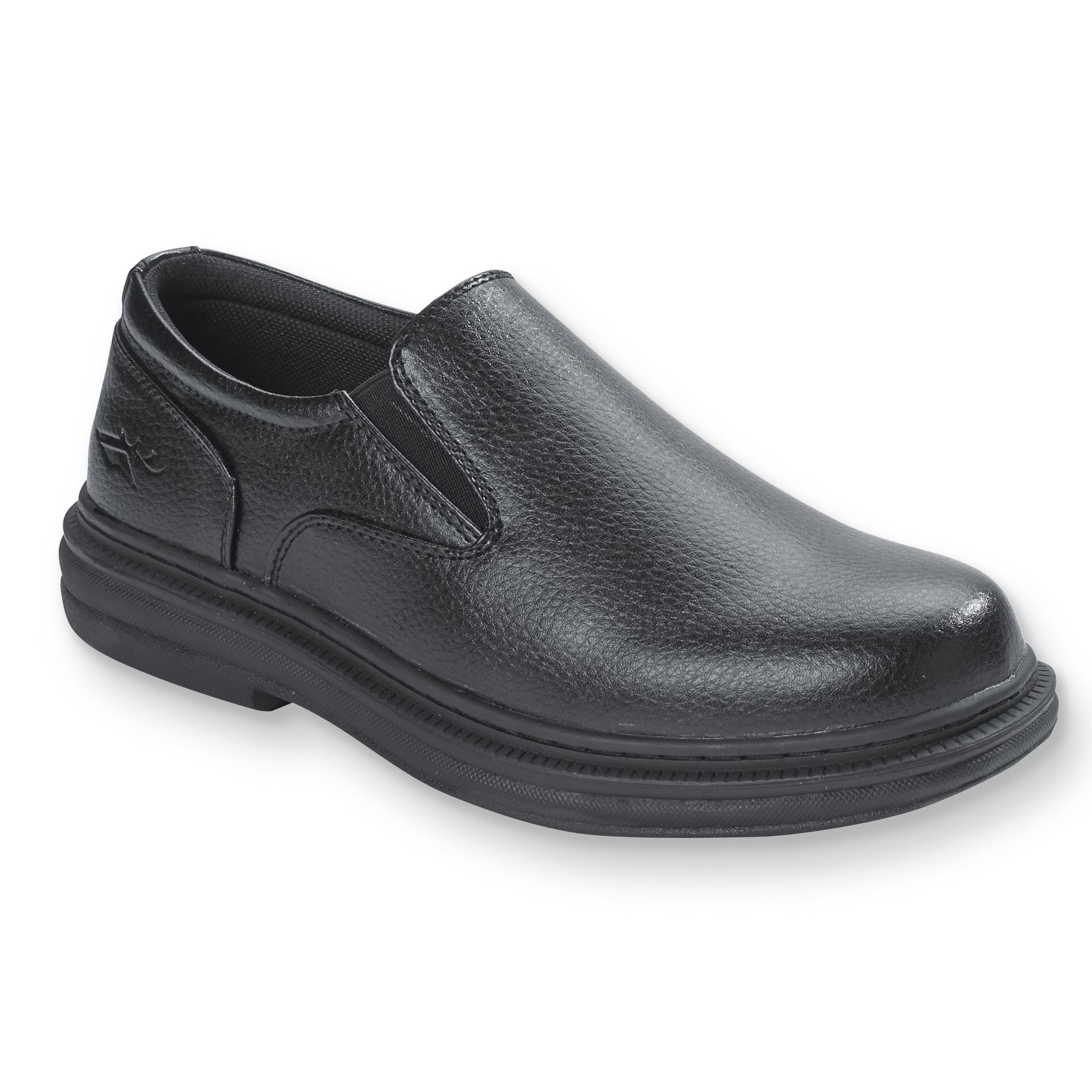 Soft Stags&reg; Men's Shift Black Slip-On Oxford Work Shoe