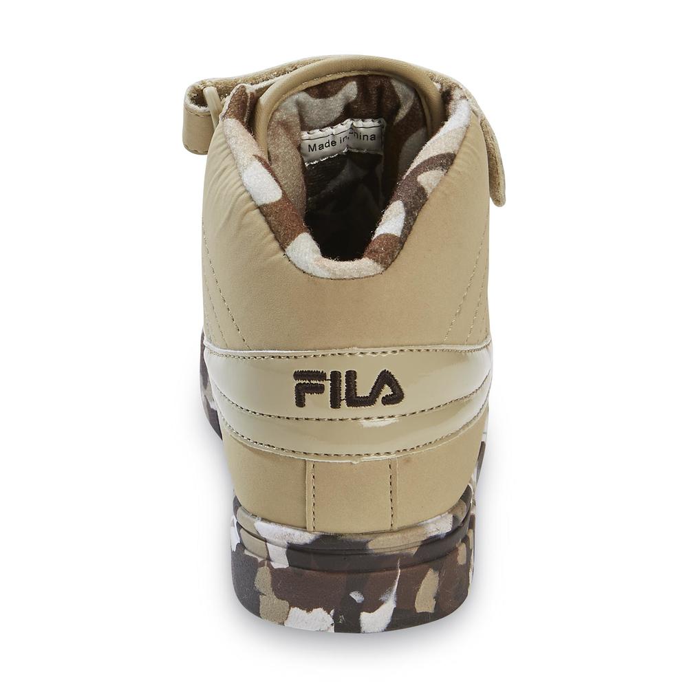 Fila Boy's Vulc 13 Mashup Tan/Camouflage Mid-Top Basketball Shoe