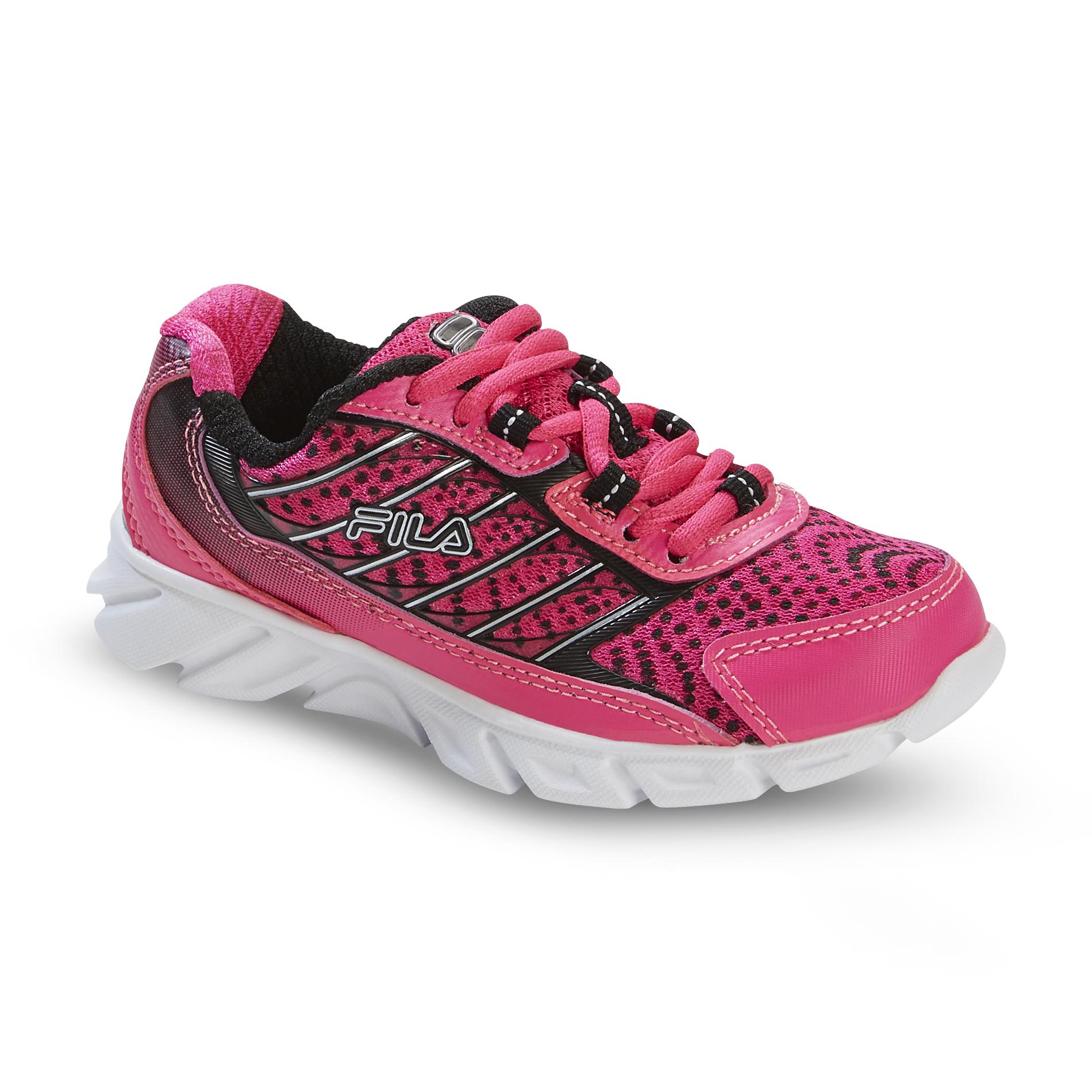 Fila Girl's Hyper Split 4 Neon Pink/Black Running Shoe