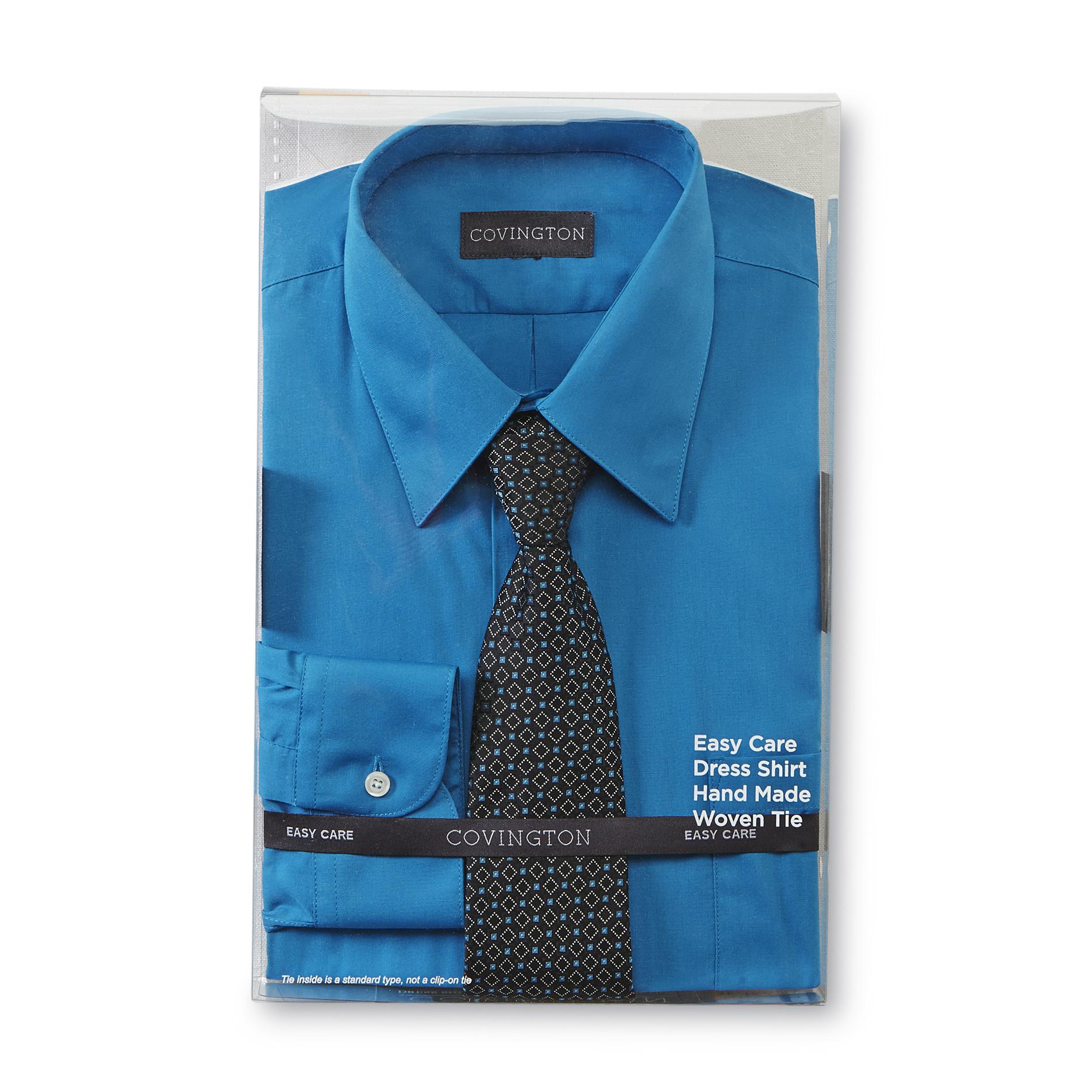 Covington Men's Dress Shirt & Necktie - Diamond