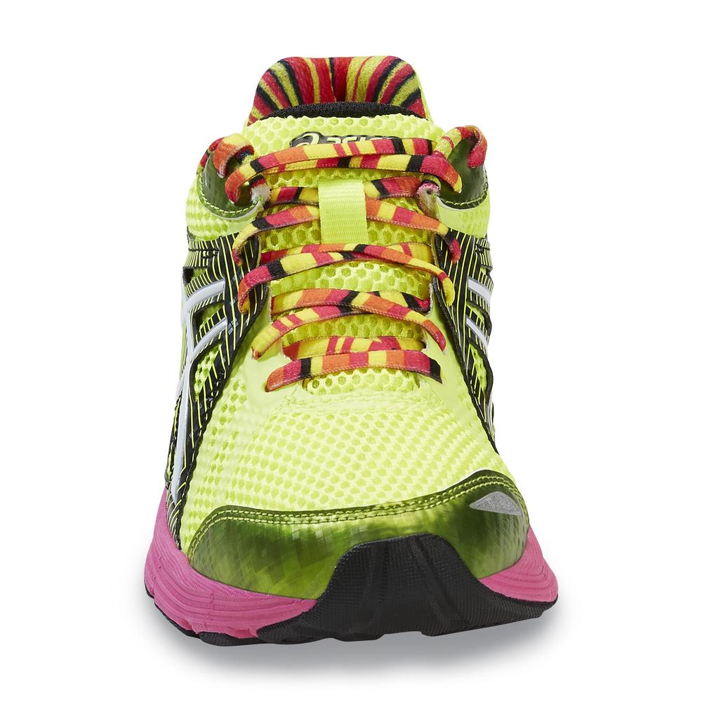 ASICS Women's GEL-Preleus Neon Yellow/Black/Striped Running Shoe