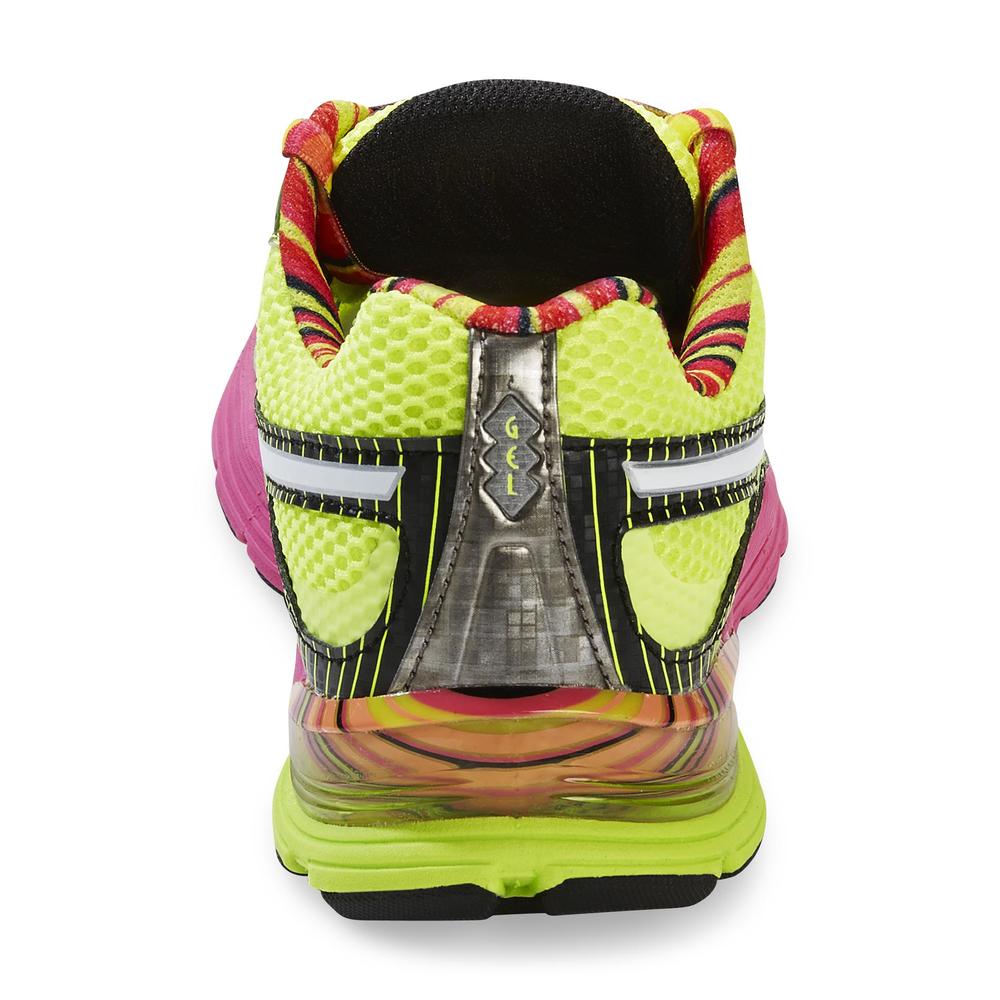 ASICS Women's GEL-Preleus Neon Yellow/Black/Striped Running Shoe