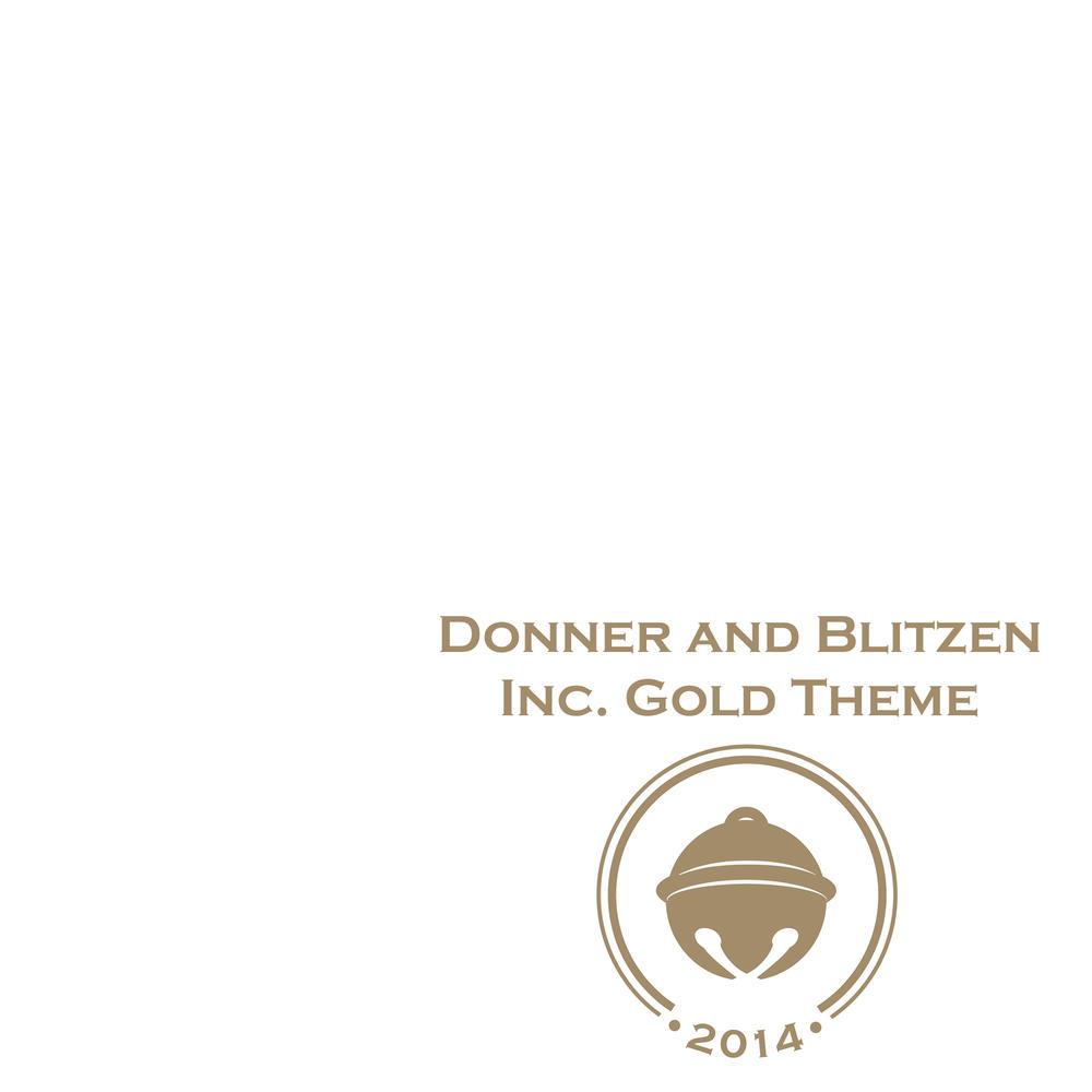 DONNER & BLITZEN Gold Christmas Tree Skirt 48"