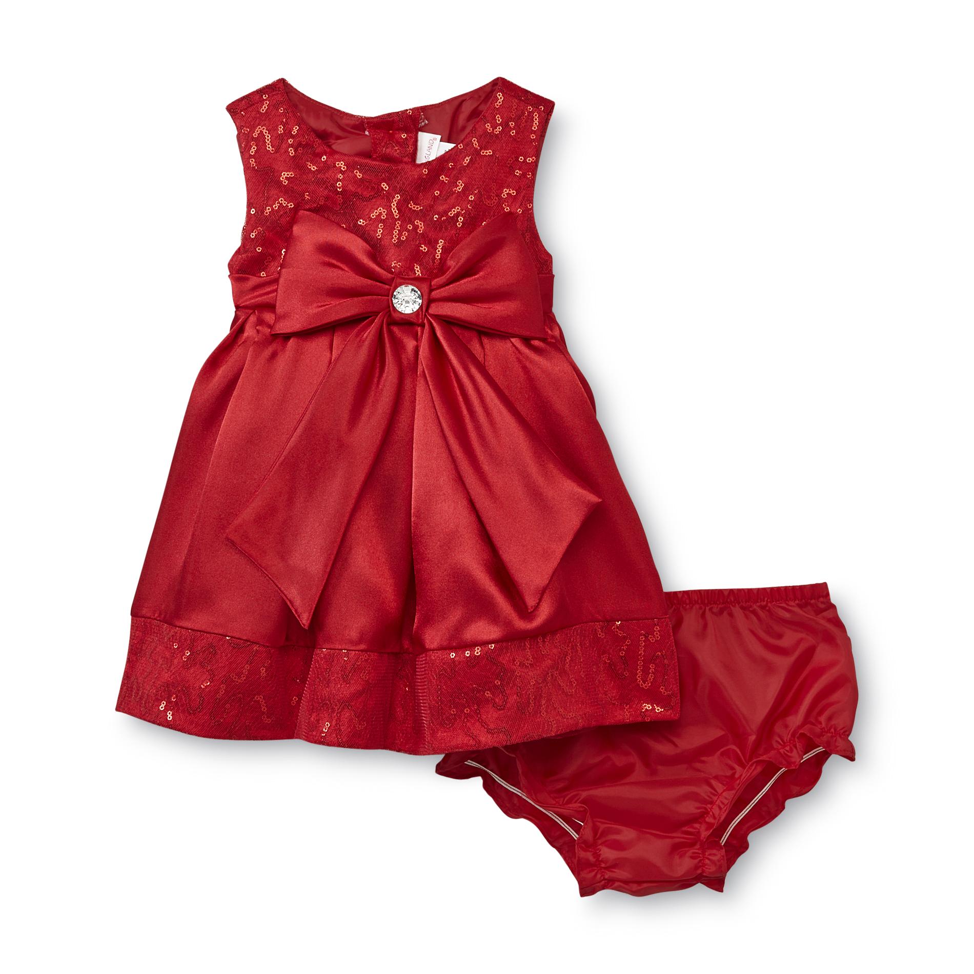 Youngland Infant & Toddler Girl's Sequin Party Dress & Diaper Cover