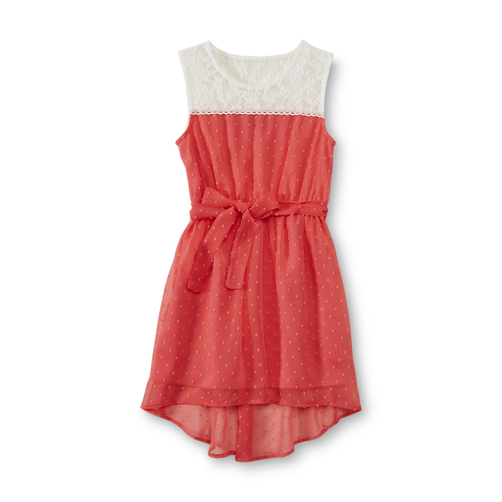 Holiday Editions Girl's Sleeveless Lace & Chiffon Dress