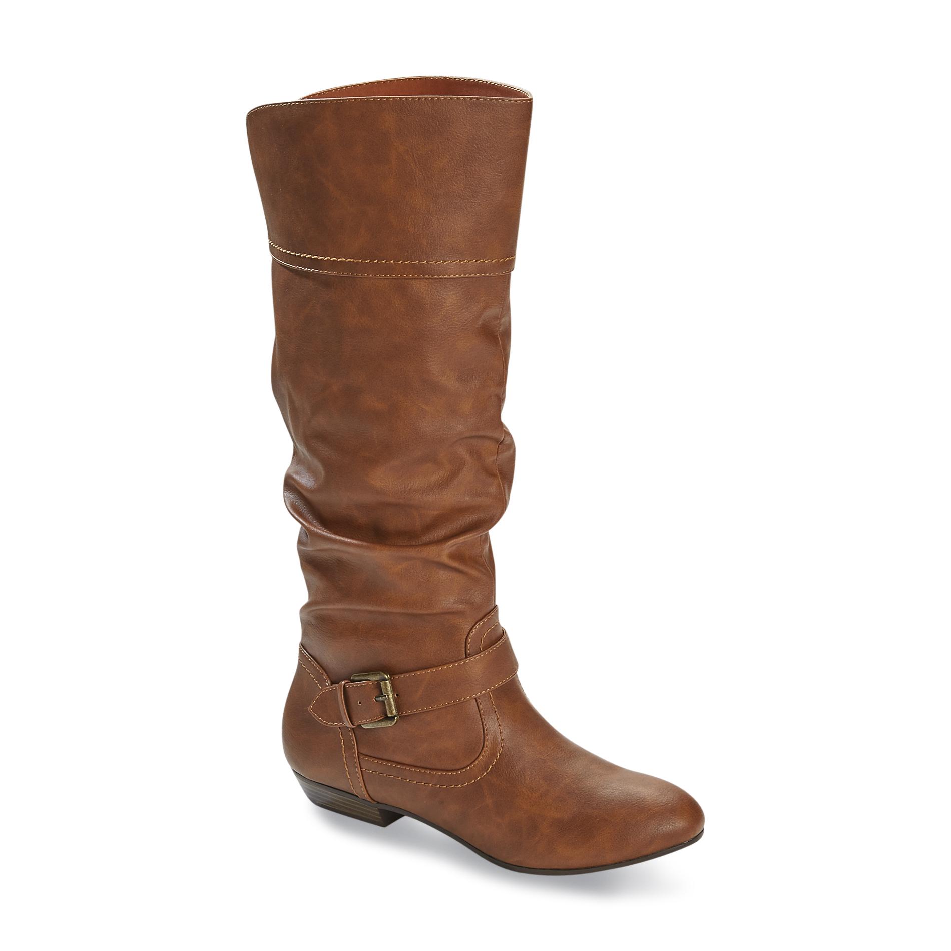 Propet Women's Embry 14 1/2" Brown Synthetic Riding Boot