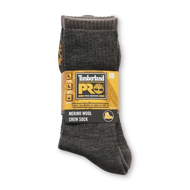 Timberland PRO Men's 2Pairs WoolBlend Crew Socks