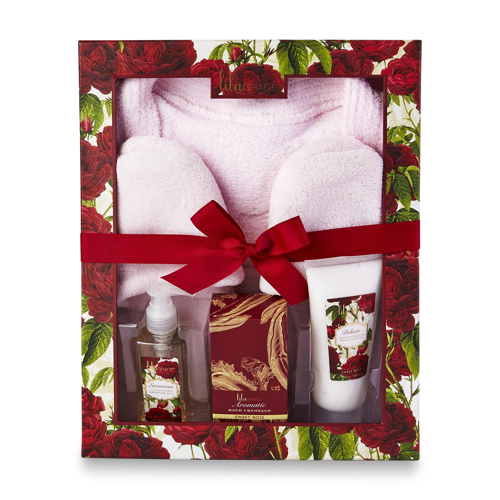 Lilagrace 6pc Robe And Slipper Gift Set