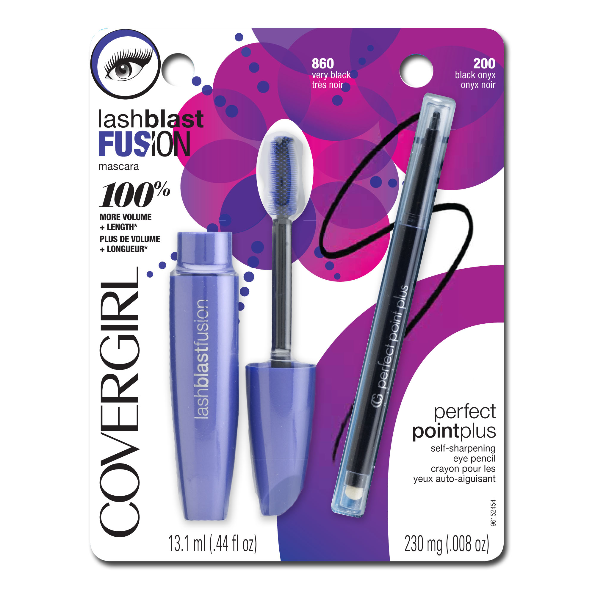 CoverGirl Lash Blast Fusion Mascara Very Black and Perfect Point Plus Eyeliner Black Onyx Special Pack 0.44 fl oz