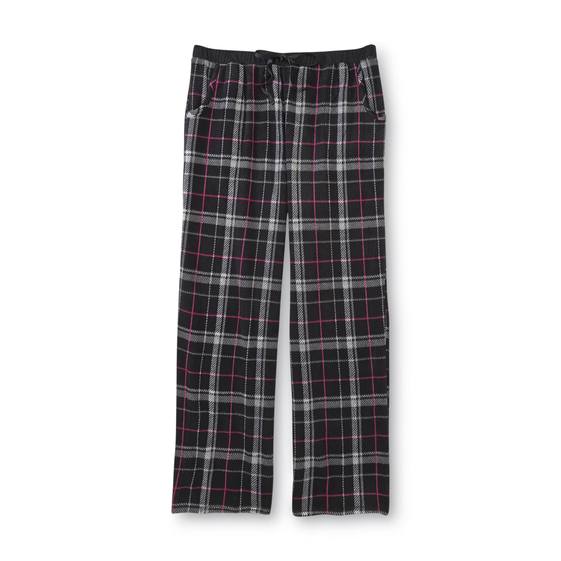Jaclyn Intimates Women's Plus Fleece Pajama Pants - Plaid