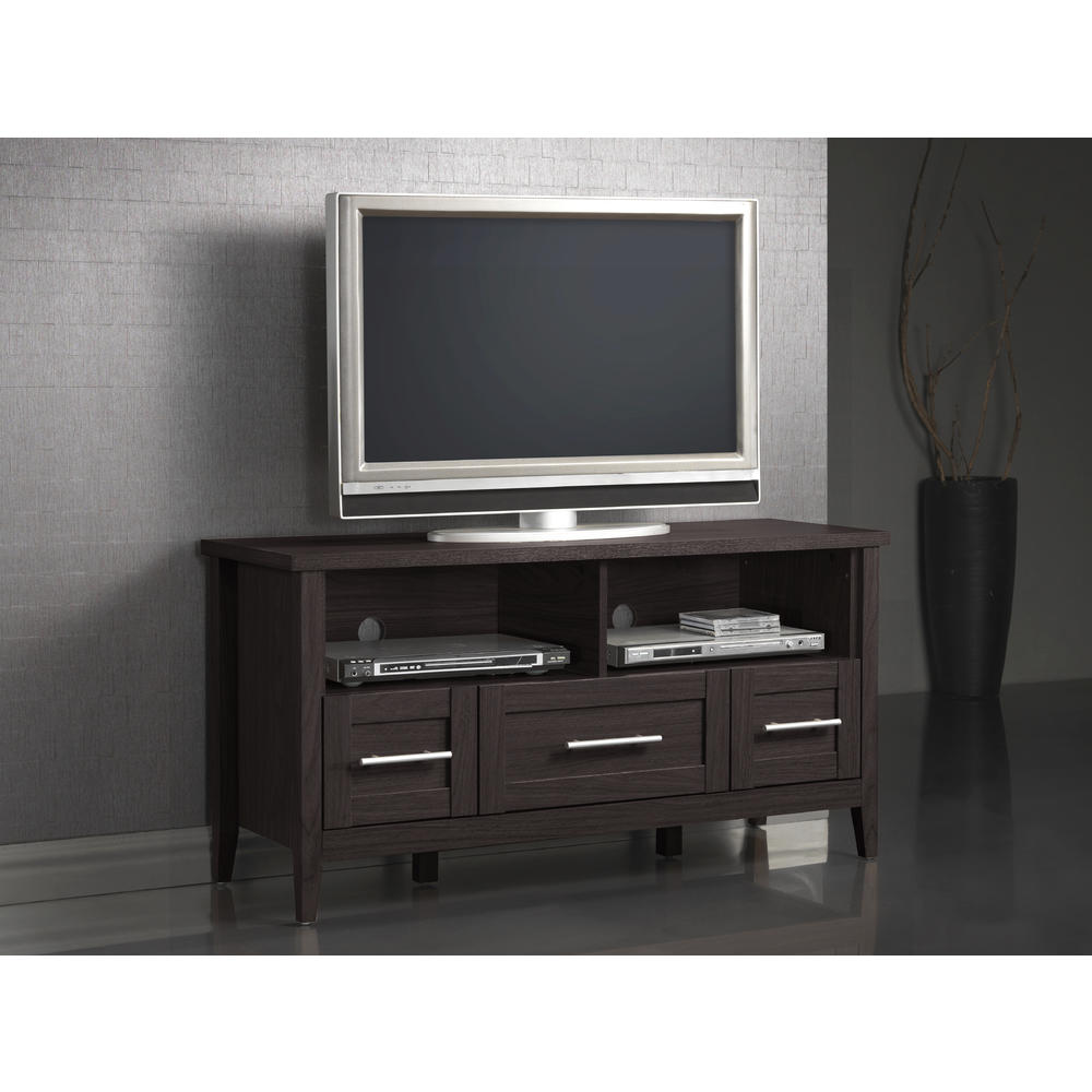 Baxton Studio Cascadia Espresso Finished 3Drawer TV Stand