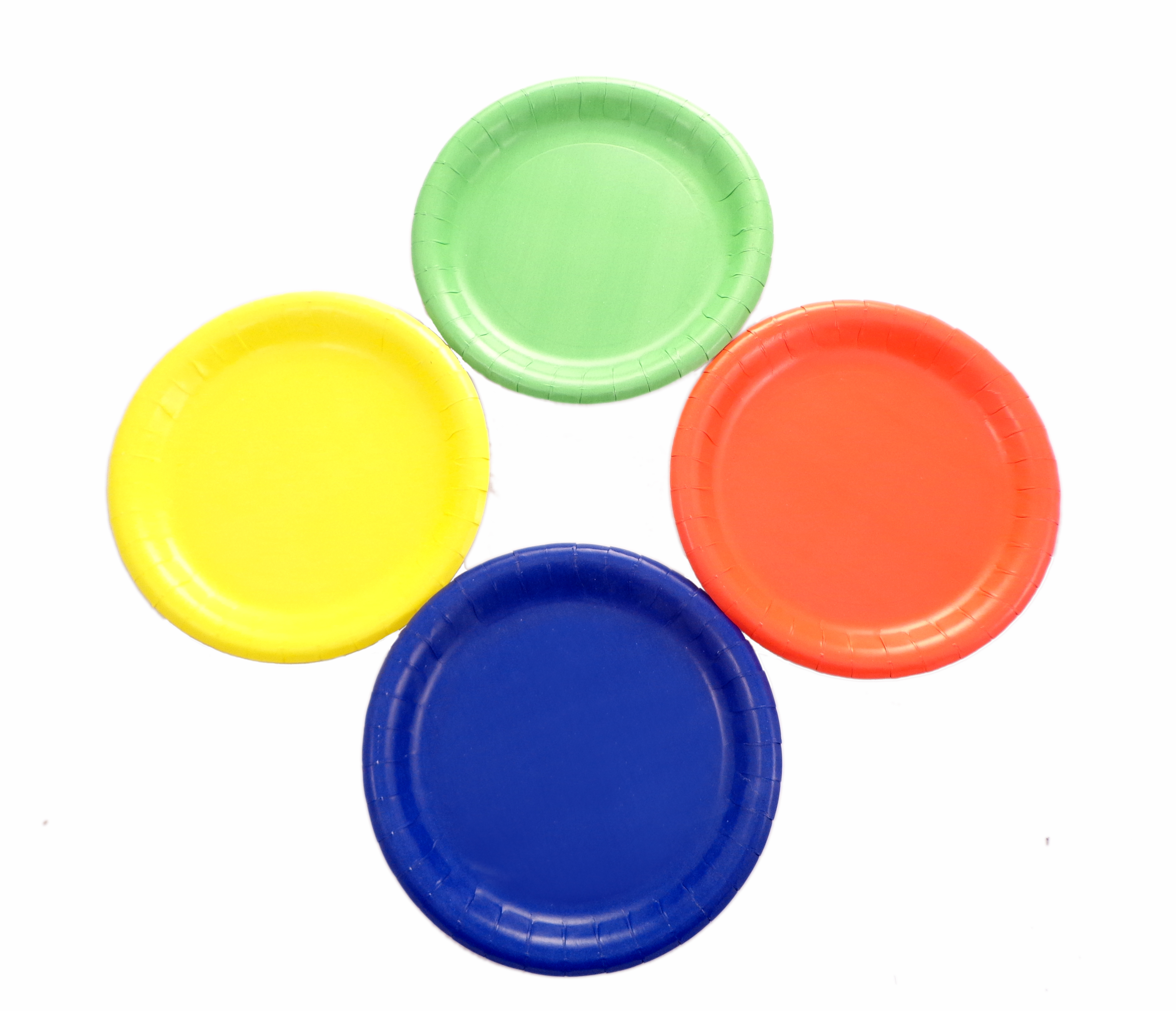WeGlow International WeGlow 7" Paper Plates - Assorted Colors (32 plates)