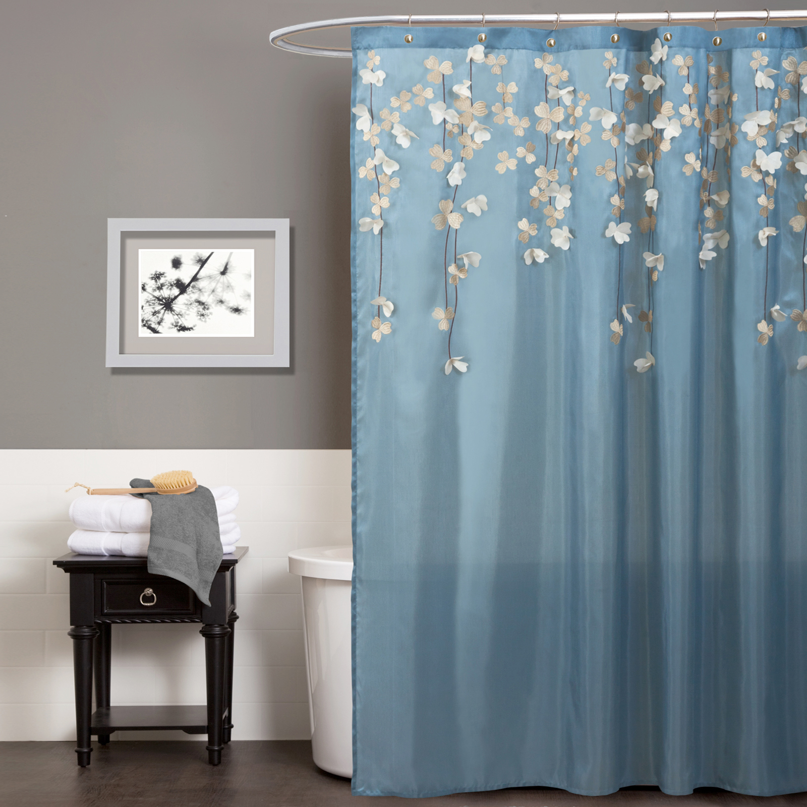 Blue Shower Curtains Vanity Accessories Sears