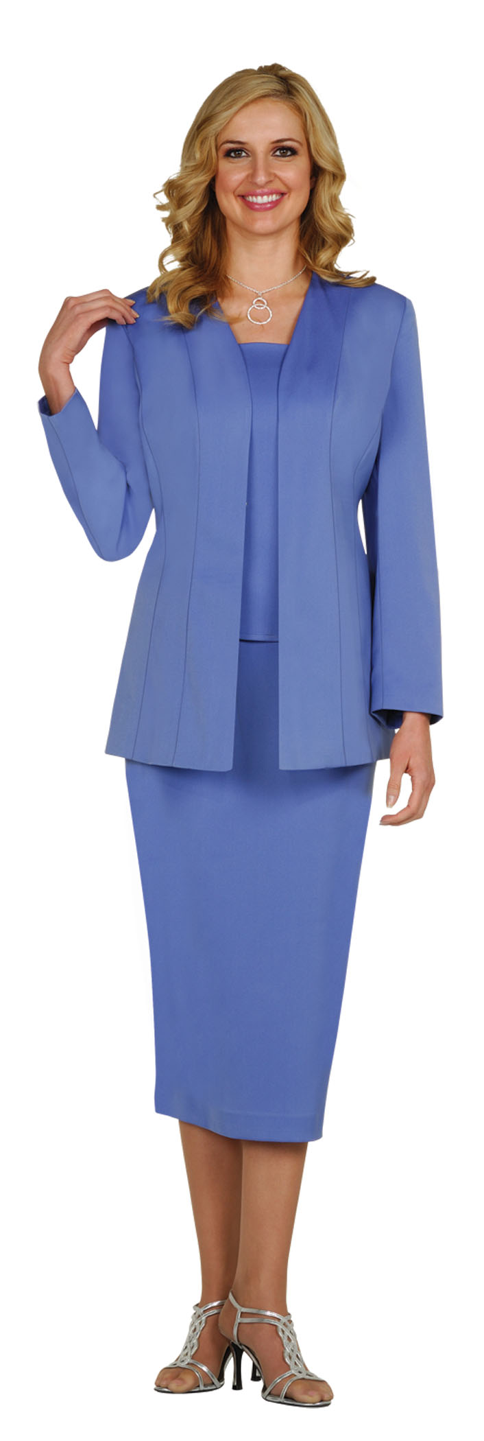 GMI By Divine Apparel Women's Plus Classic Princess Seam Skirt Suit - Online Exclusive