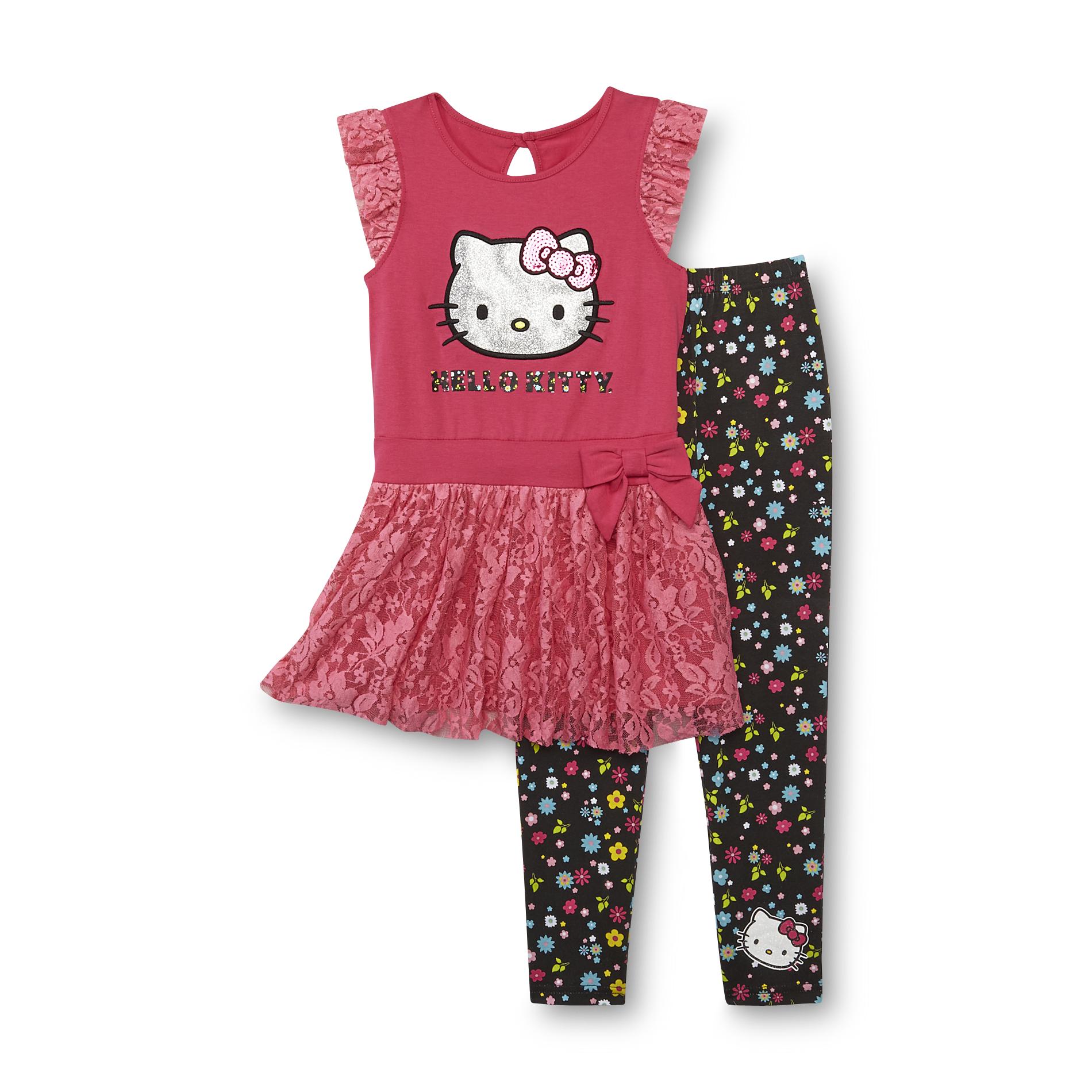 Hello Kitty Girl's Dress & Leggings
