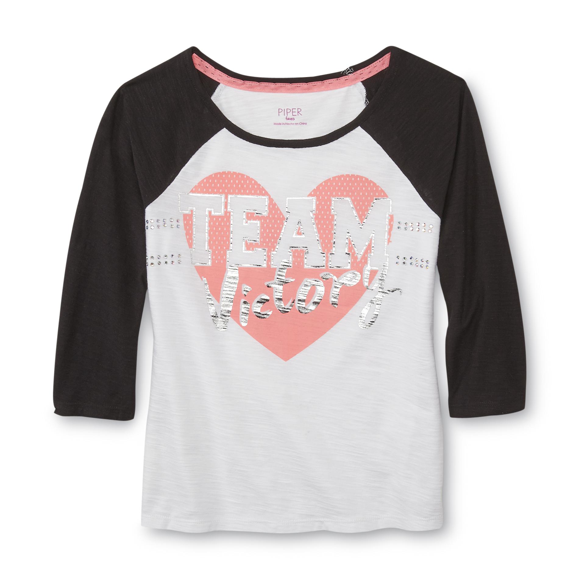 Piper Faves Girl's Raglan T-Shirt - Team Victory