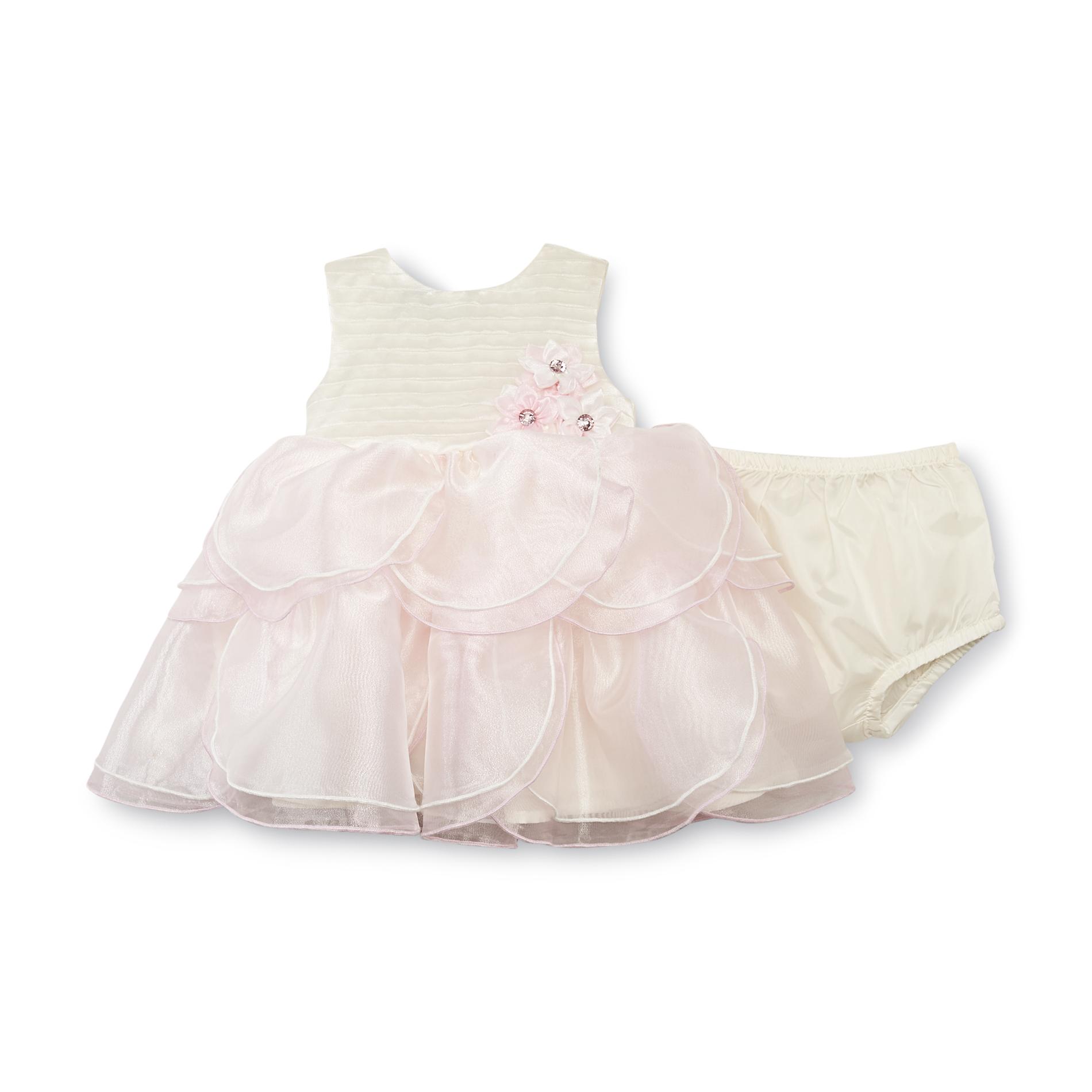 Holiday Editions Newborn Girl's Sleeveless Dress & Diaper Cover