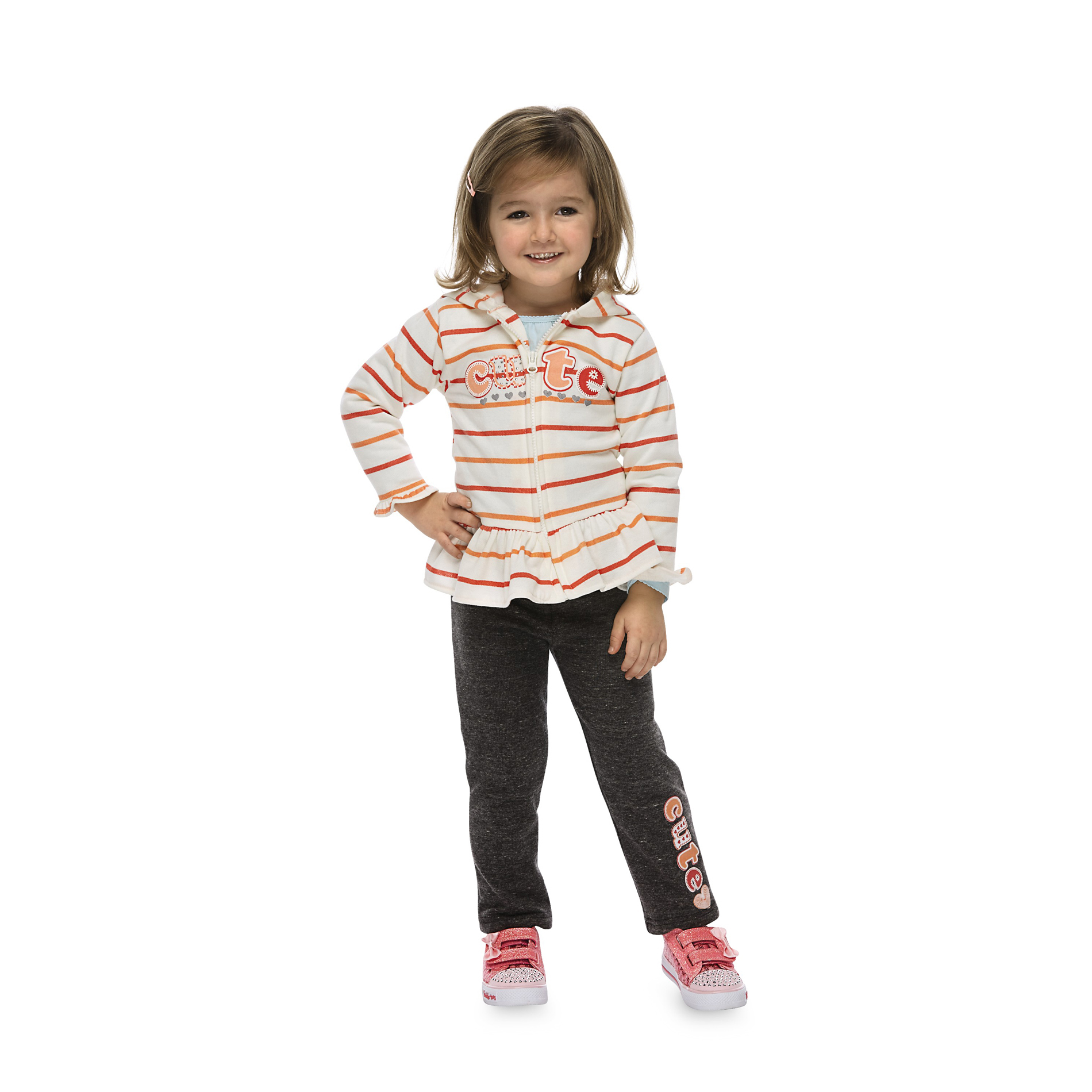 Girls Rule Infant & Toddler Girl's Graphic Hoodie Jacket & Leggings - Striped