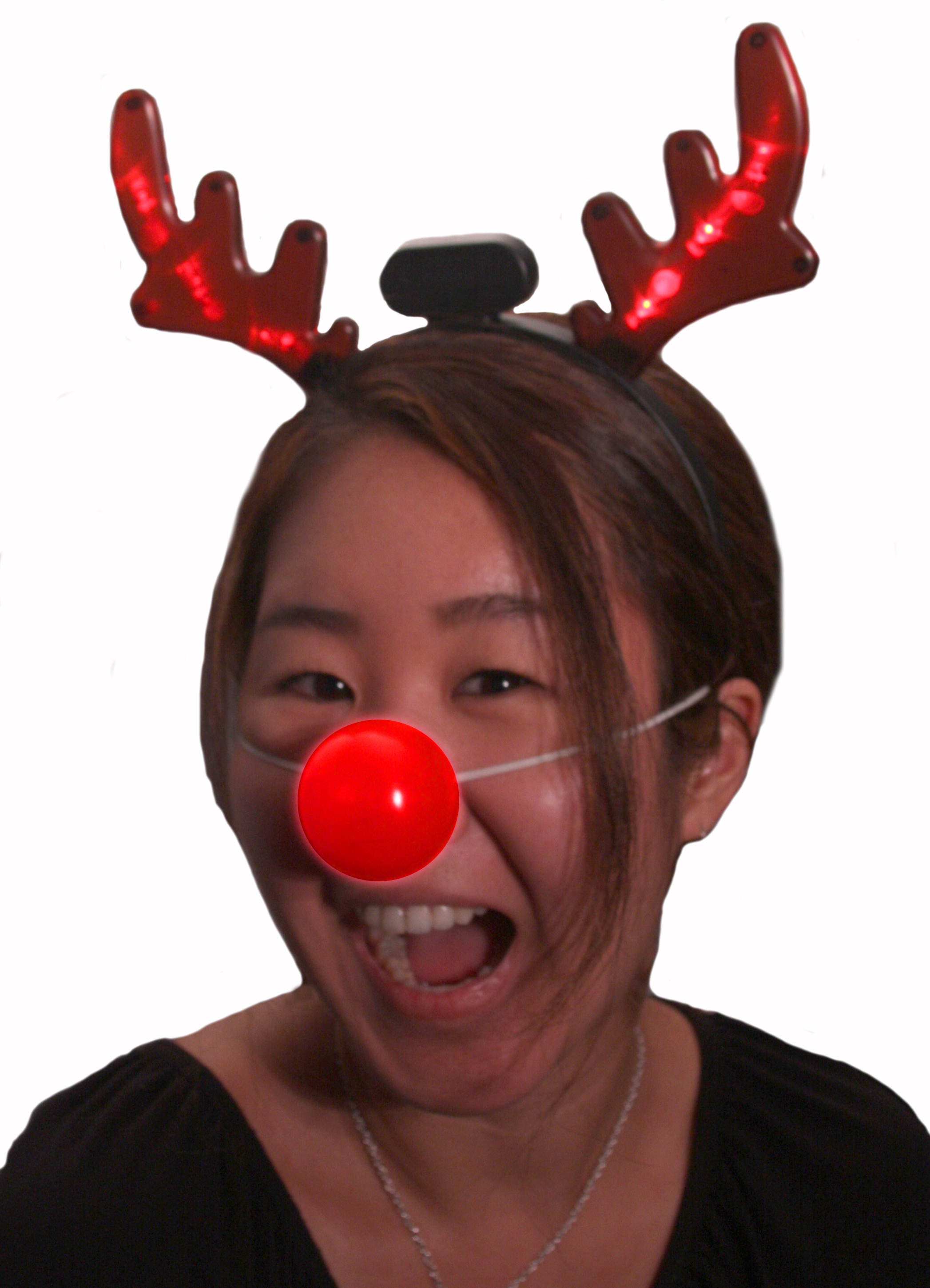 WeGlow International Light Up Red Nose Reindeer Set - Assorted (set of 2)