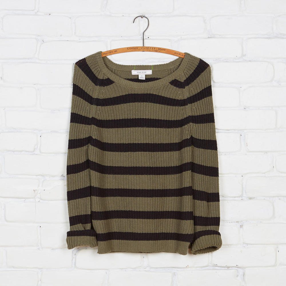 Adam Levine Shaker Stitch Striped Sweater
