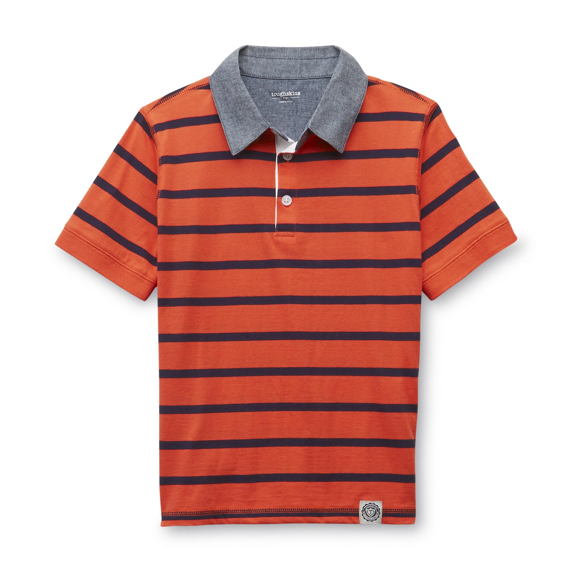 Toughskins Boy's Jersey Knit Polo Shirt - Striped