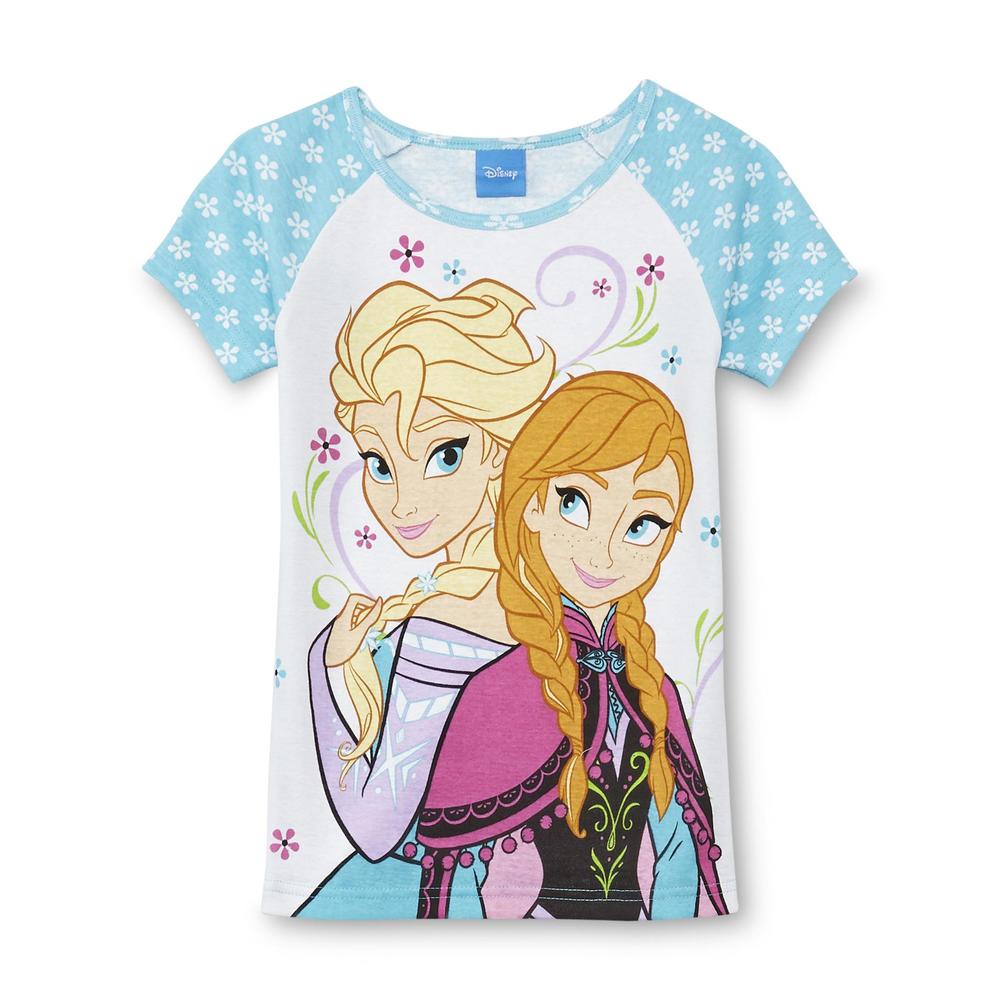 Disney Frozen Girl's Pajama Shirt & 2 Pairs Shorts - Anna & Elsa