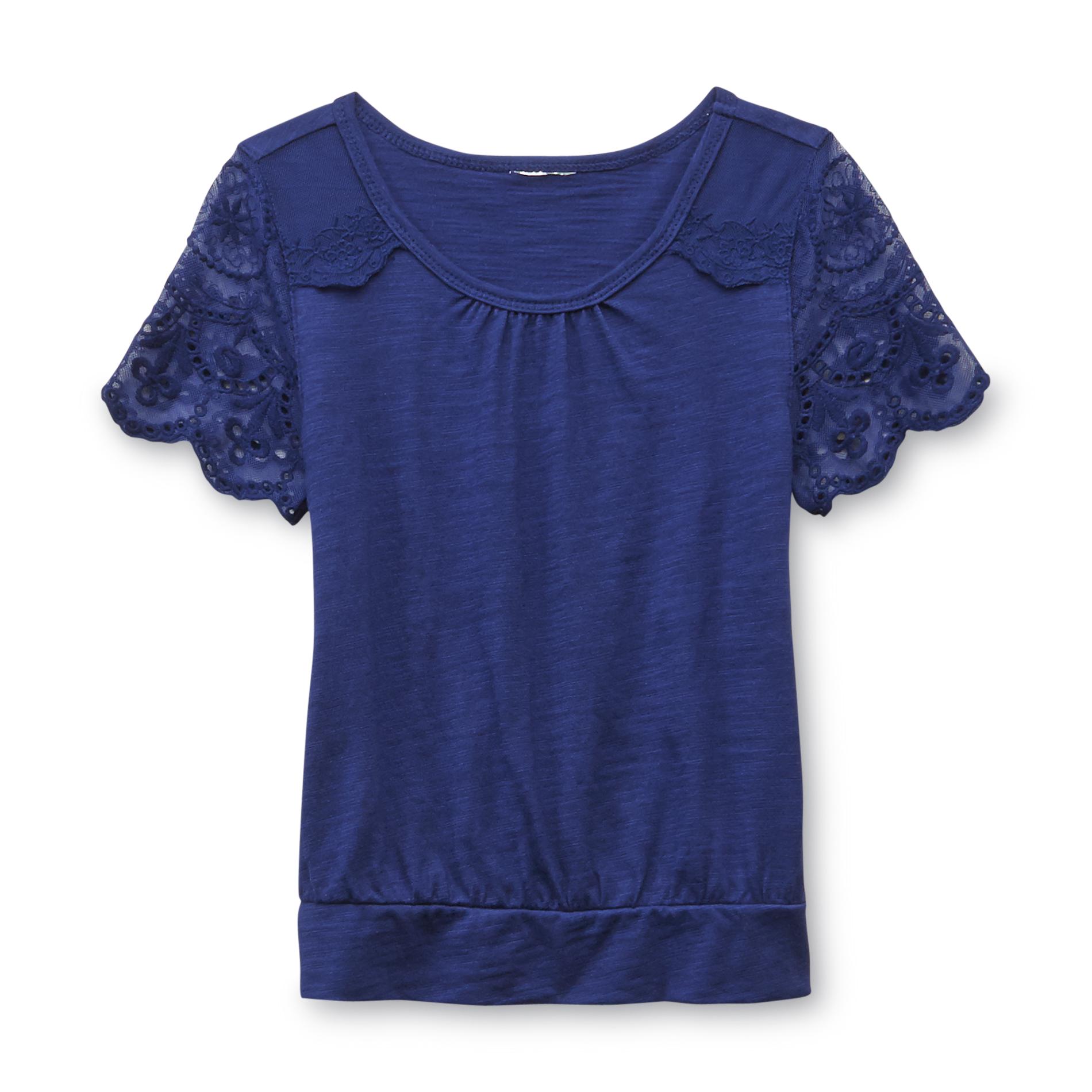 Toughskins Girl's Lace Sleeve T-Shirt