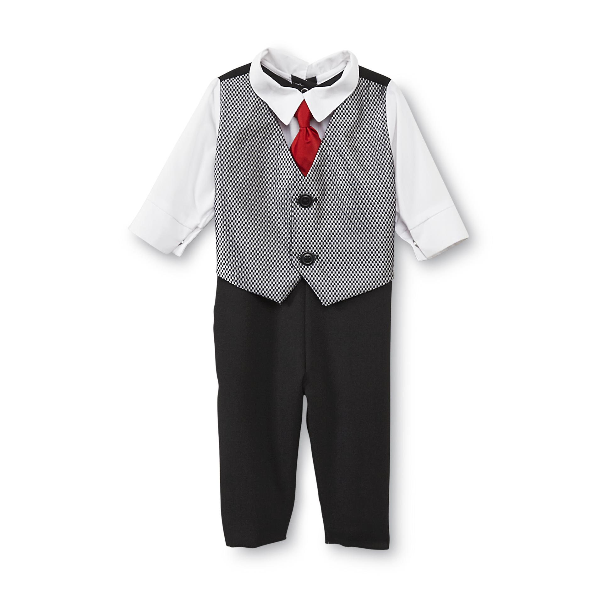 Holiday Editions Newborn Boy's Dress Shirt  Necktie  Vest & Pants