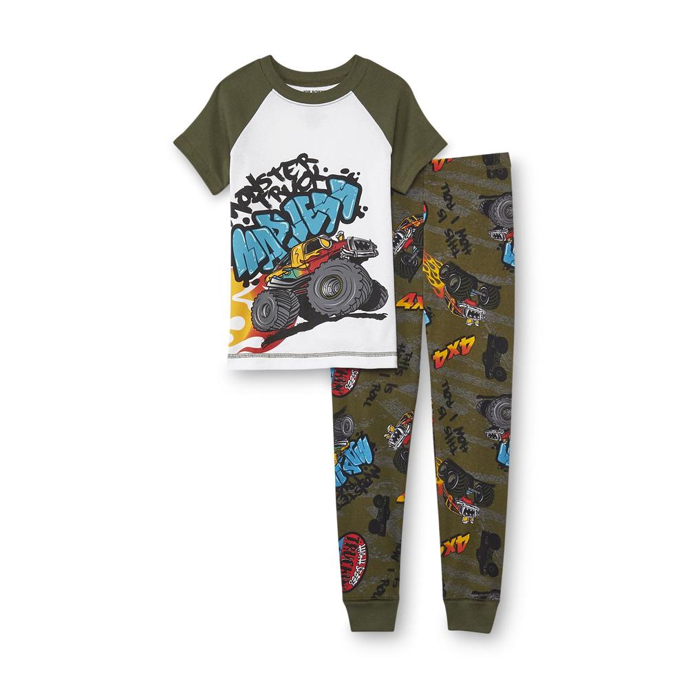 Joe Boxer Boy's Pajama Shirt & Pants - Monster Trucks
