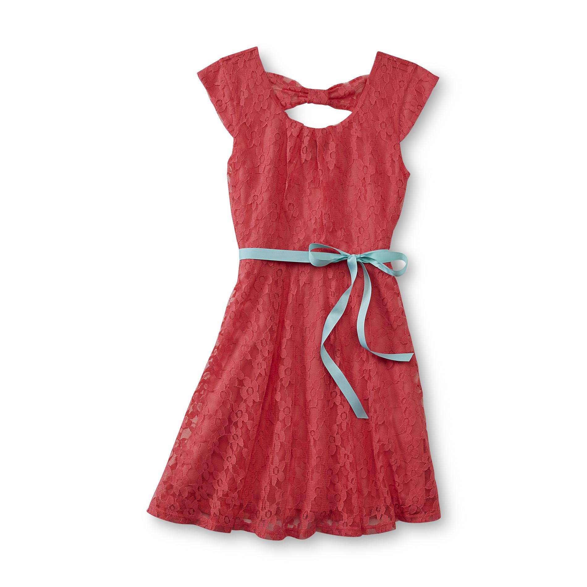 Holiday Editions Girl's Cutout Back Party Dress