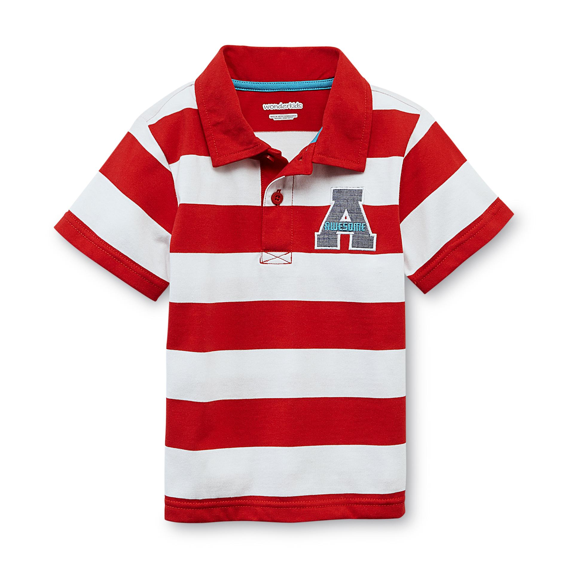 WonderKids Infant & Toddler Boy's Striped Polo Shirt - Awesome