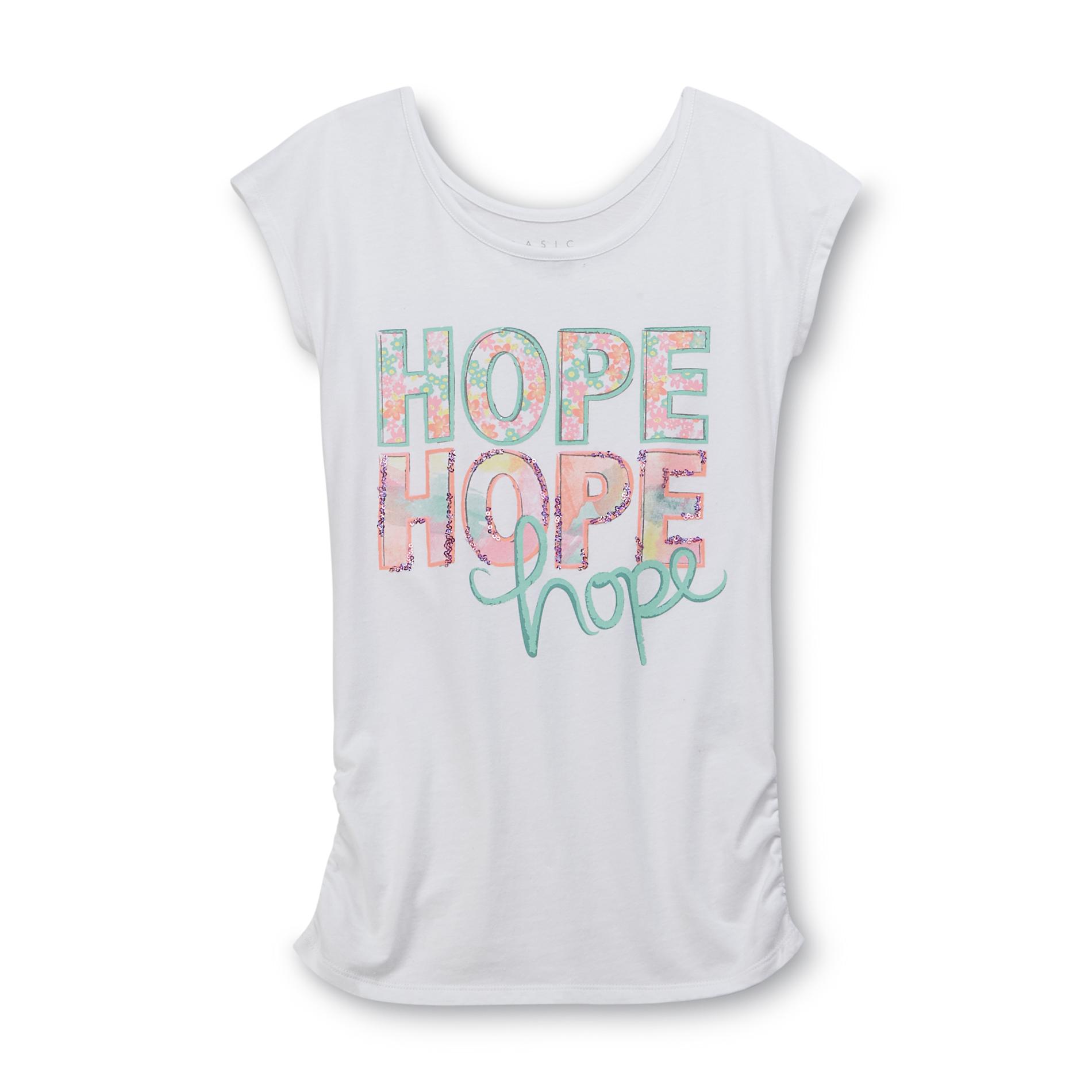 Basic Editions Girl's Graphic Tunic Top - Hope
