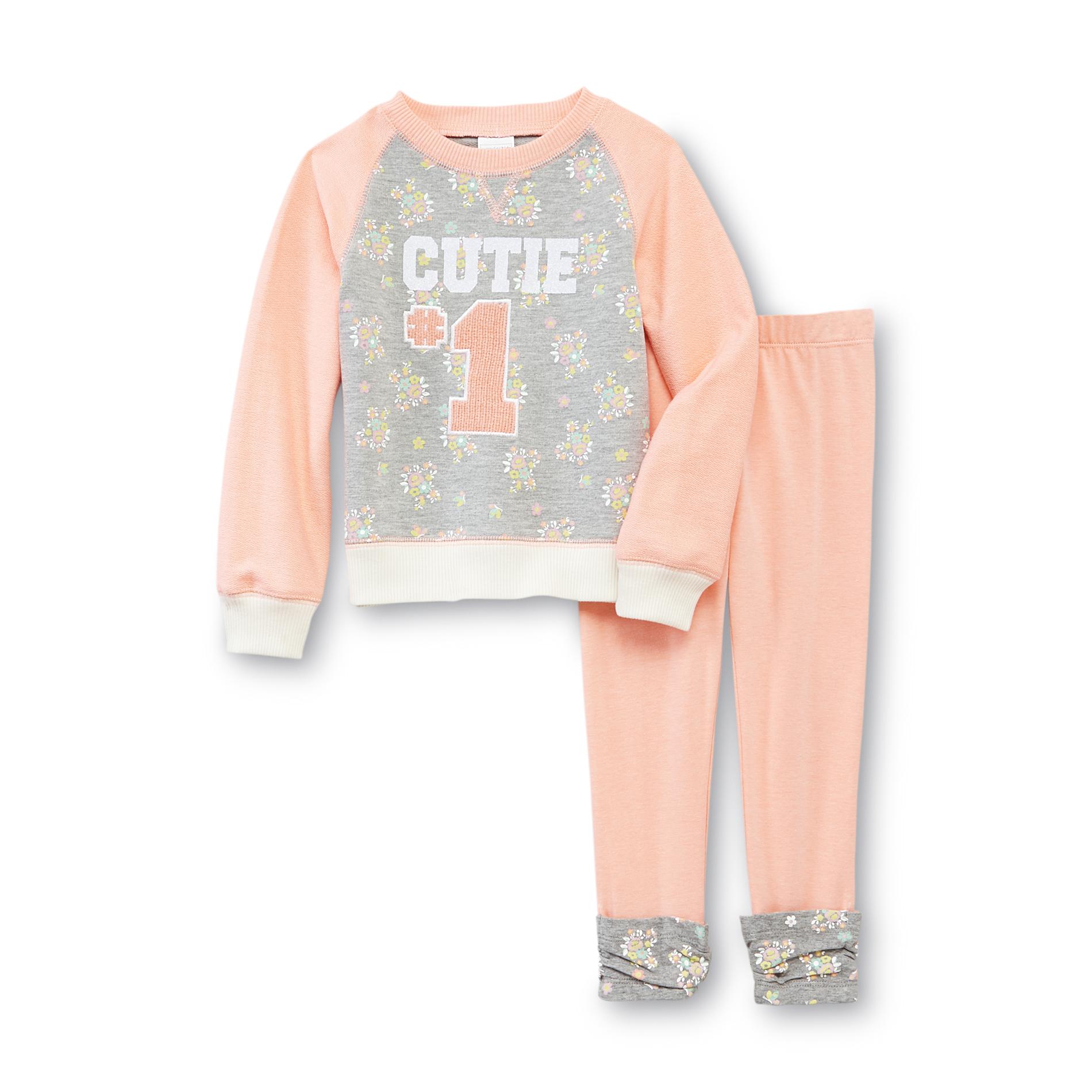 WonderKids Toddler Girl's Sweatshirt & Leggings - Cutie