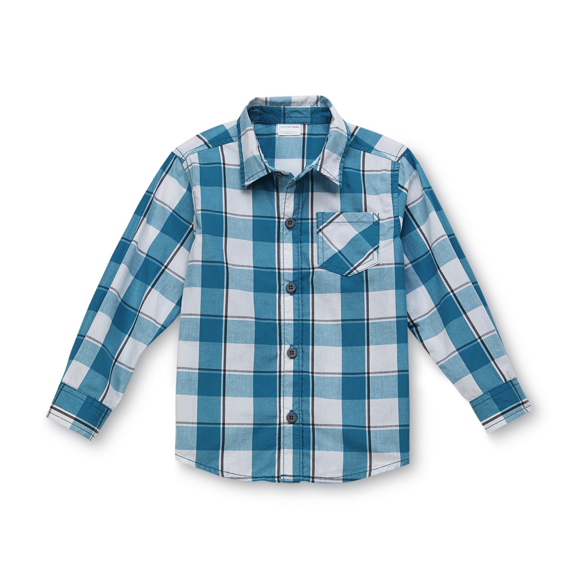WonderKids Toddler Boy's Woven Button-Front Shirt - Plaid