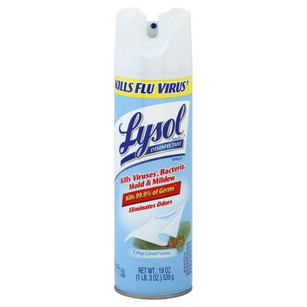 Lysol Disinfectant Spray, Crisp Linen Scent, 19 oz