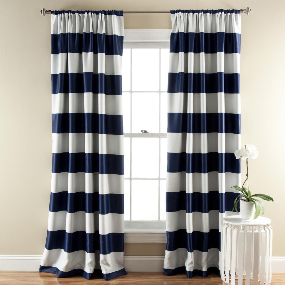 Lush Decor Stripe Blackout Window Curtain (Pair)
