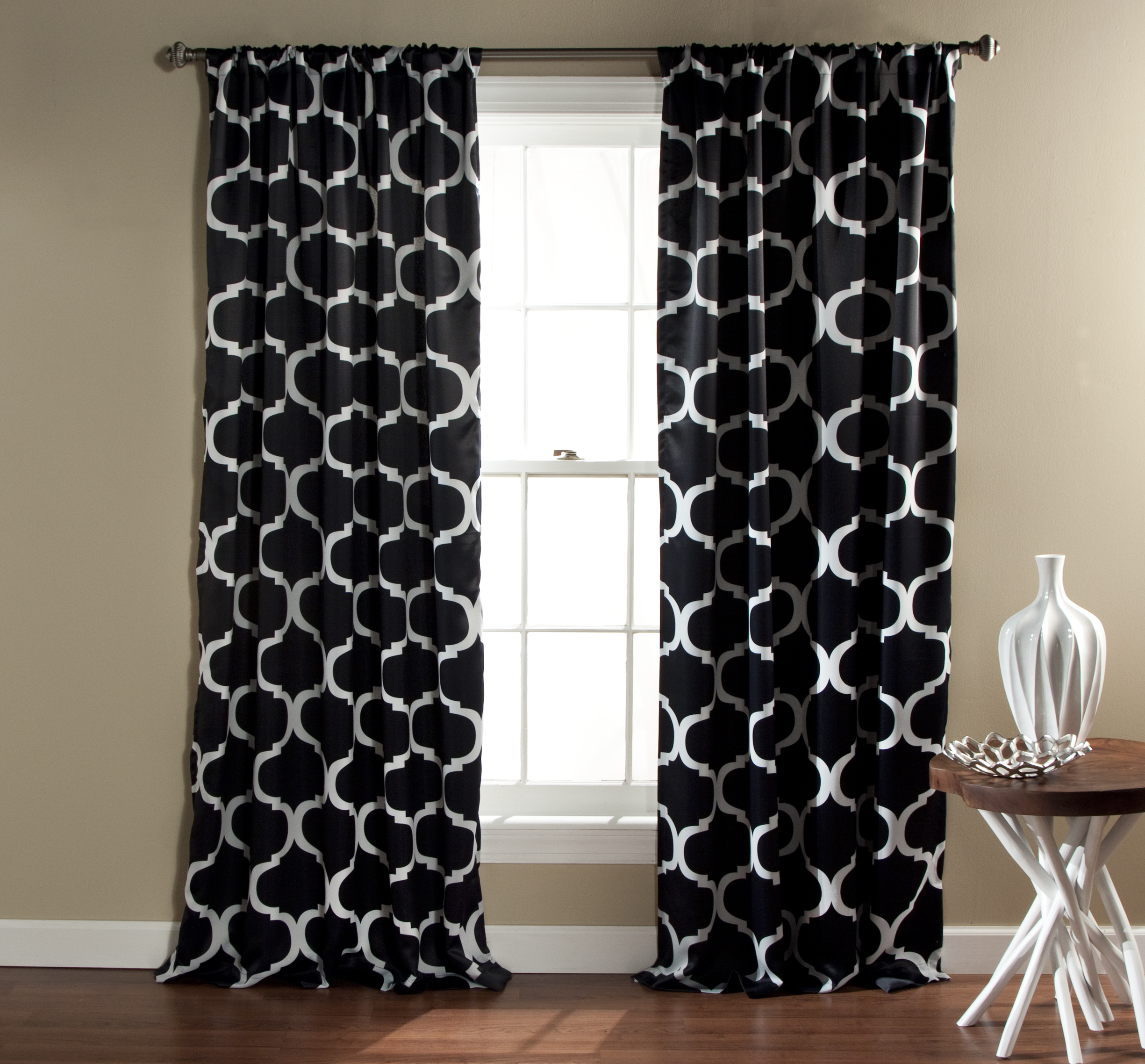 Lush Decor Geo Blackout Window Curtain Pair