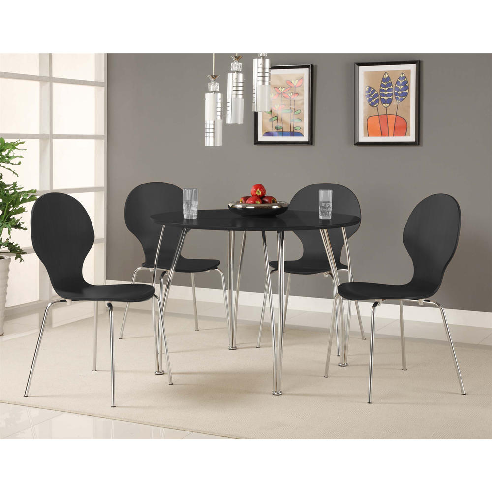 Dorel Bentwood Round Table Top Black