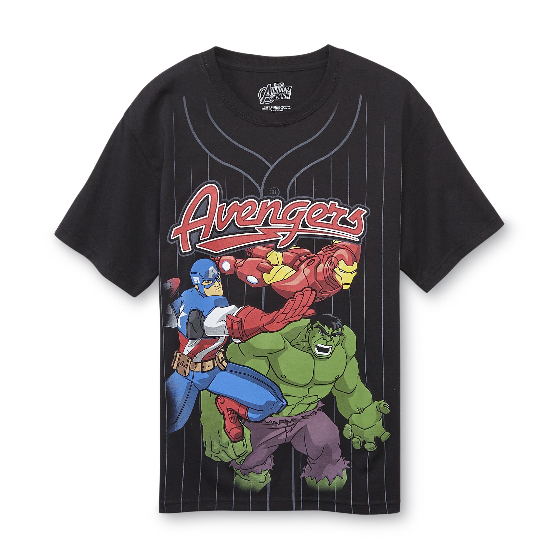 Marvel The Avengers Boy's Graphic Baseball T-Shirt