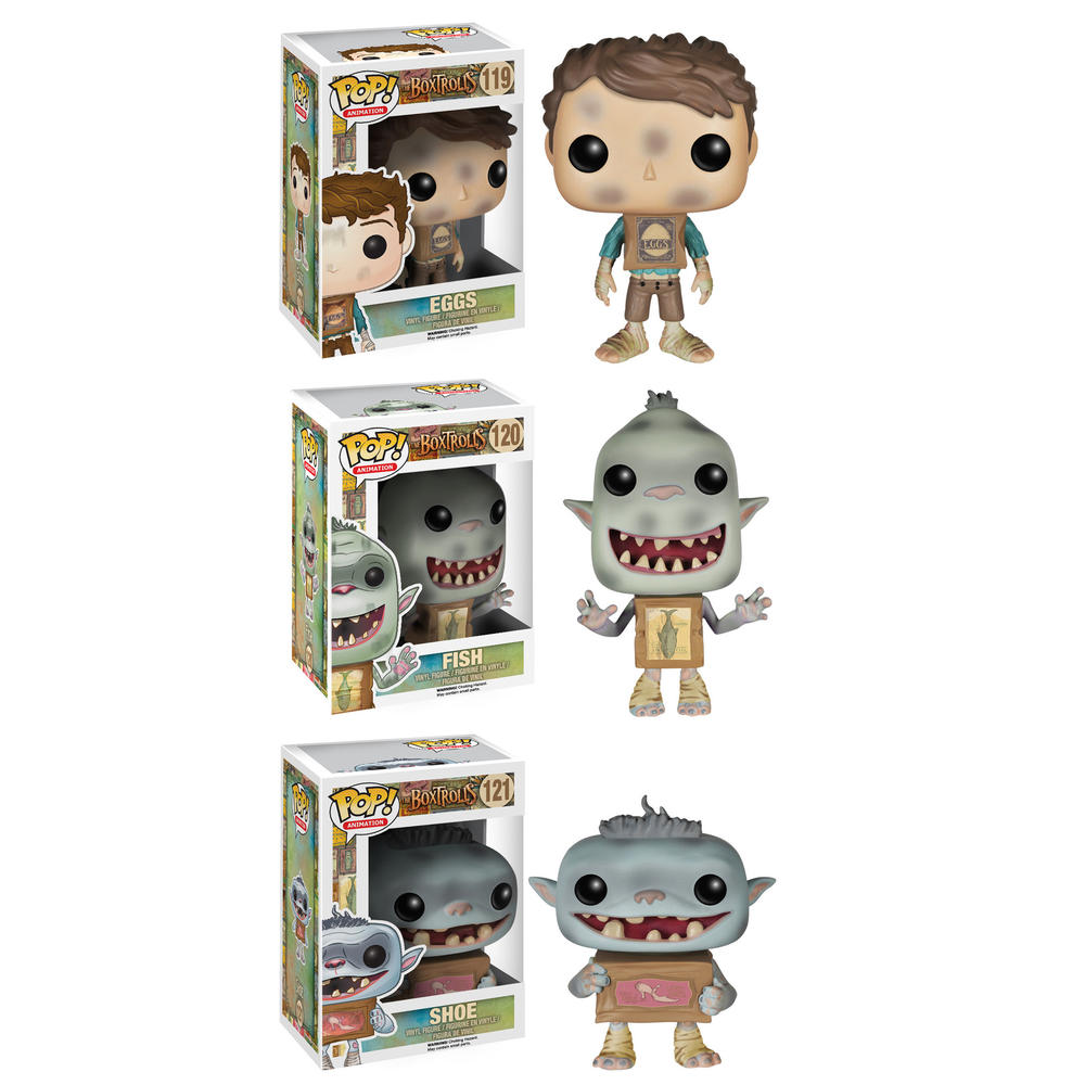 Funko The Boxtrolls POP! Movie Vinyl Collectors Set: Eggs Fish Shoe