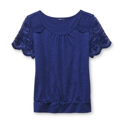 Toughskins Infant & Toddler Girl's Lace Sleeve T-Shirt