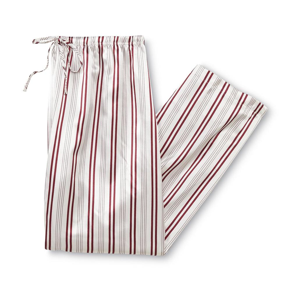 Heavenly Bodies by Miss Elaine Women's Satin Pajama Shirt & Pants - Striped
