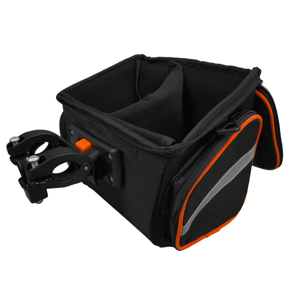 IBERA Bike Handlebar DSLR Camera Bag All-Weather Clip-On, Large