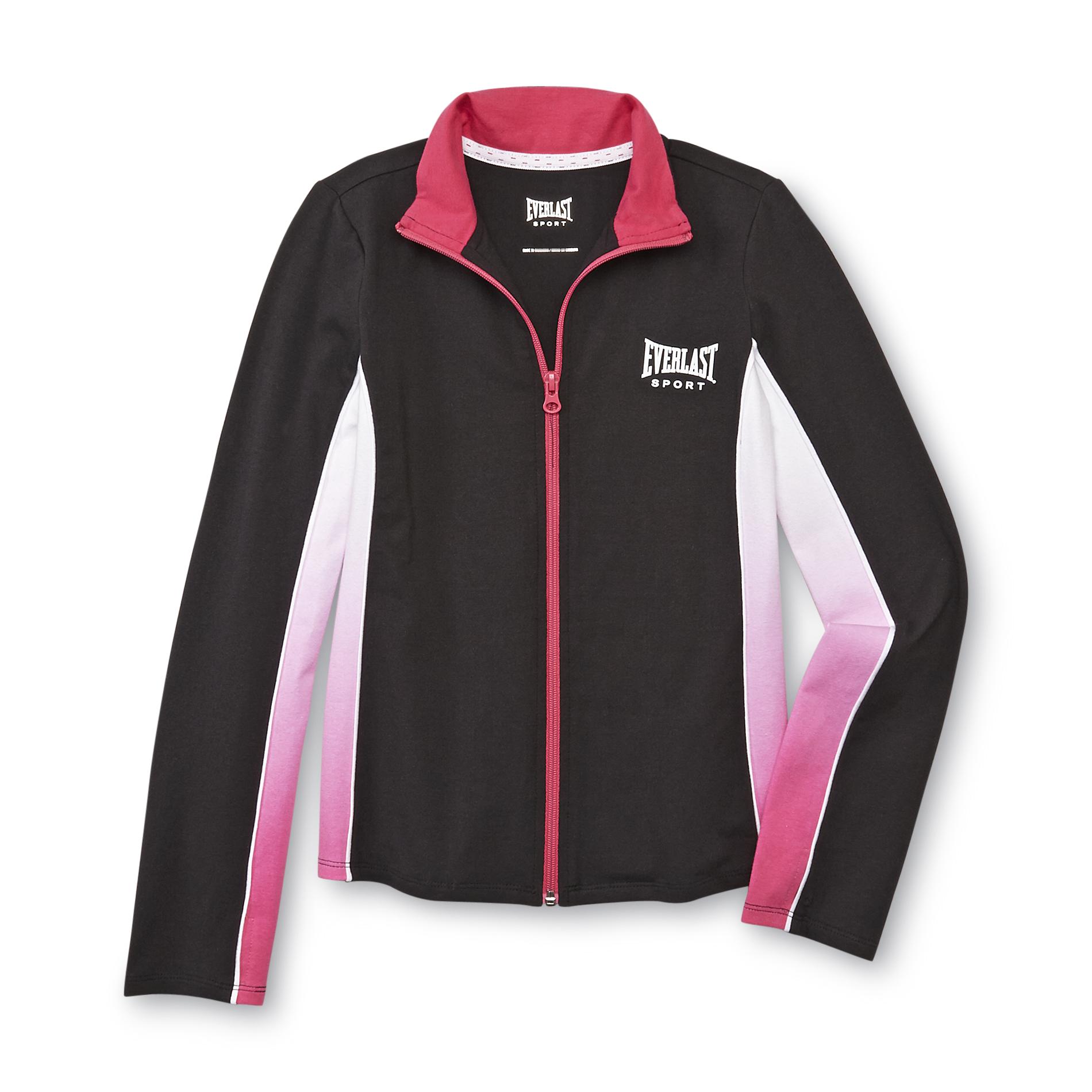 Everlast&reg; Sport Girl's Zip-Front Athletic Jacket - Colorblock