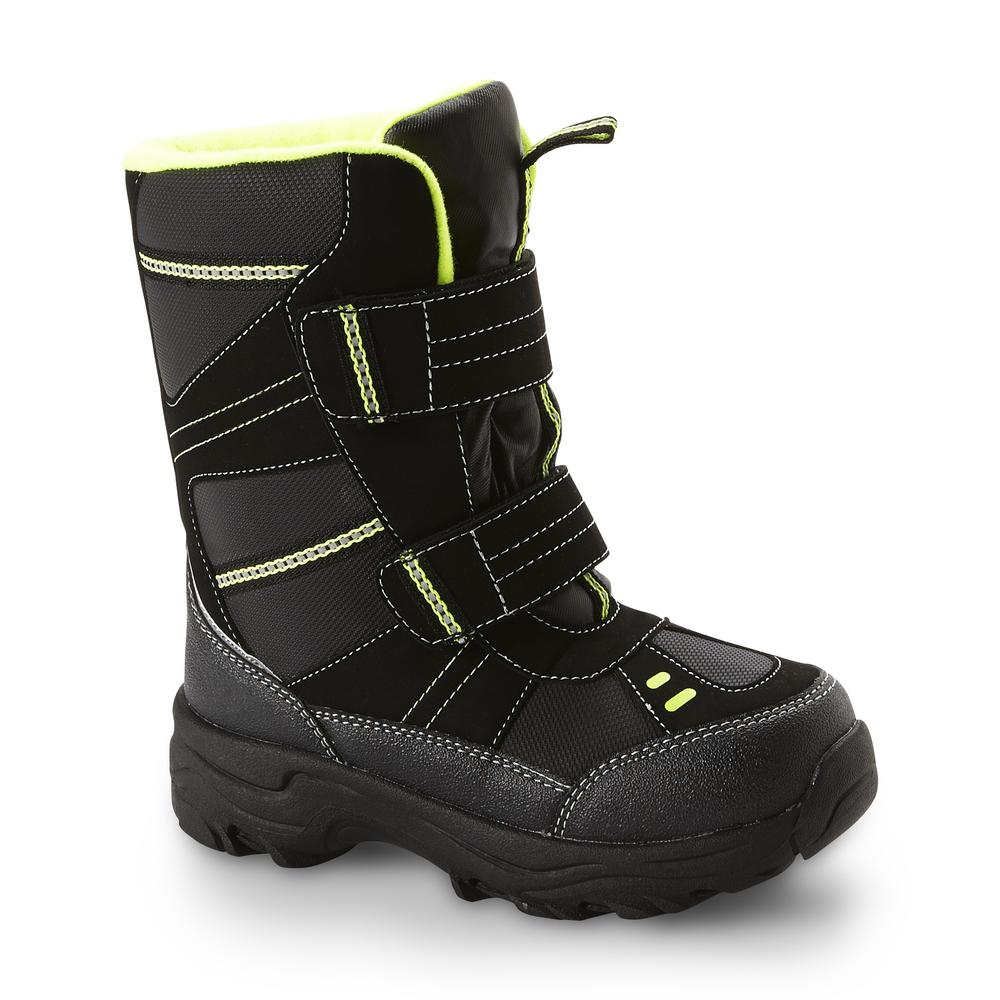 Athletech Boy's Nagle Cold Weather Boot - Black/Neon Green